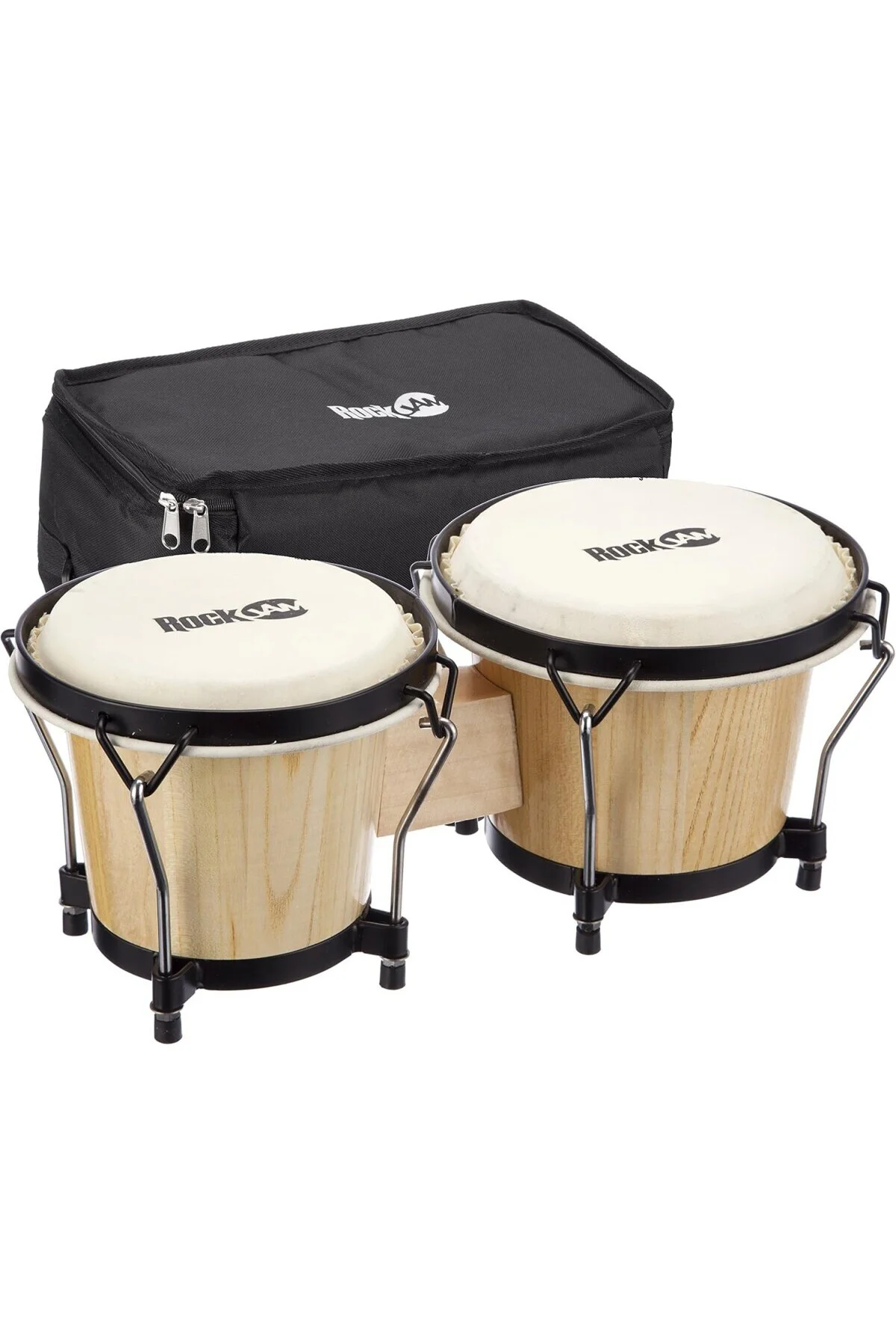 18 & 20 cm Bongo Davul Seti, Natural (Süngerli Çanta ve Tuner dah