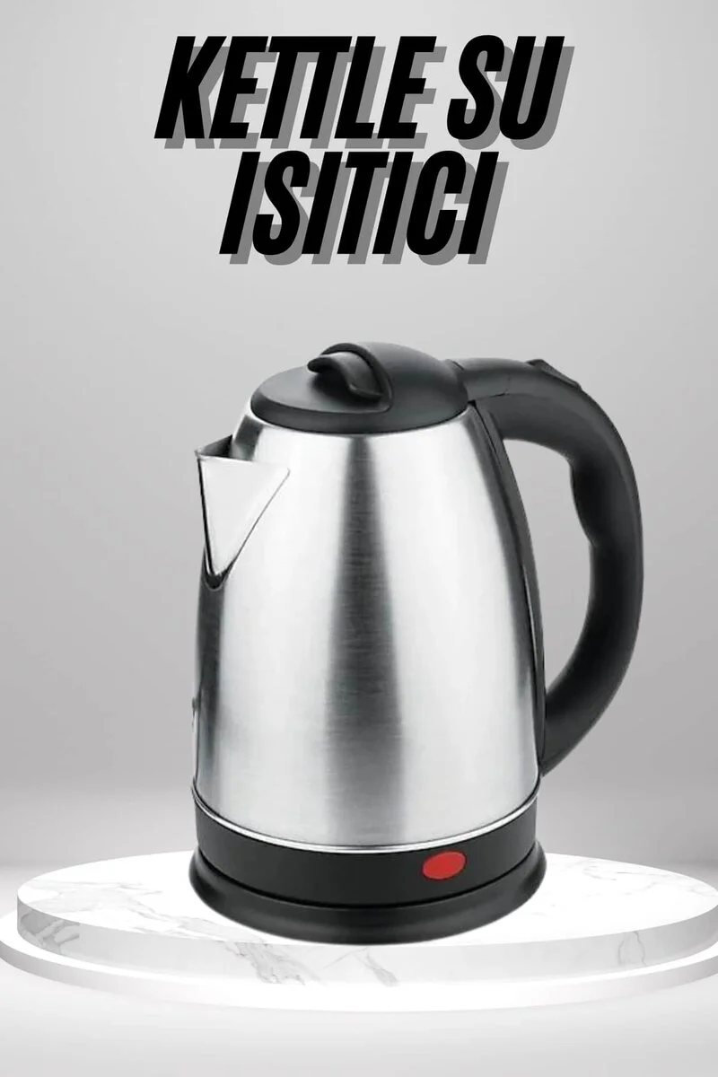 1.8 Litre Paslanmaz Çelik Su Isıtıcı Kettle 2000W - 220-240V