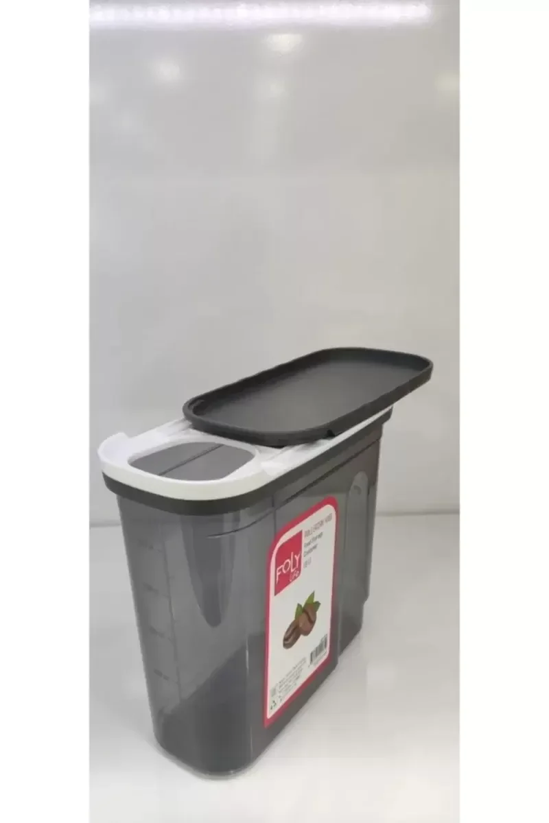 1.8 Litre Poly Erzak Saklama Kabı Kızaklı Kapak Royaleks-BNM-0650