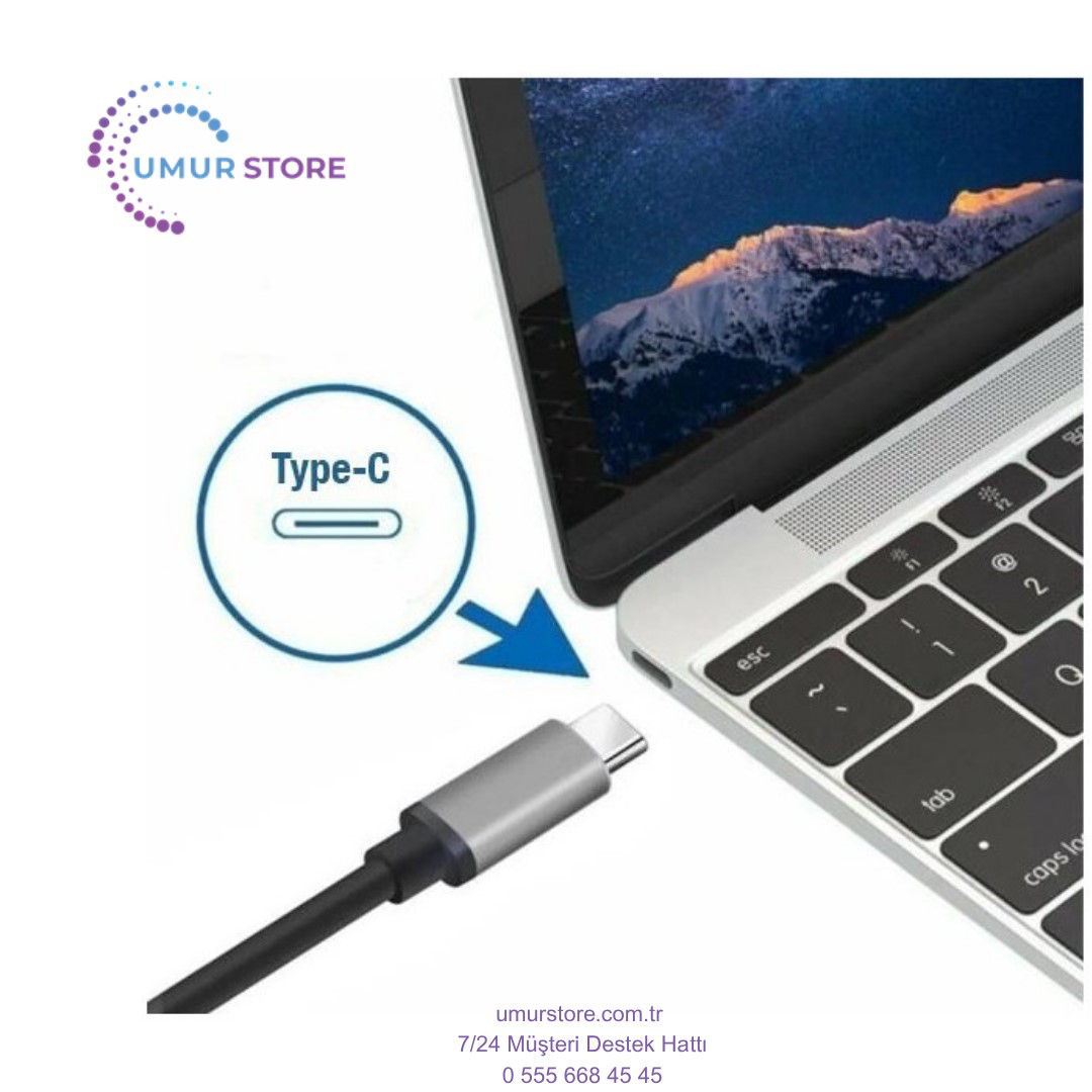 1.8 Metre Type-C To Hdmi 4K 60Hz Ses ve Görüntü Kablosu, Telefon,