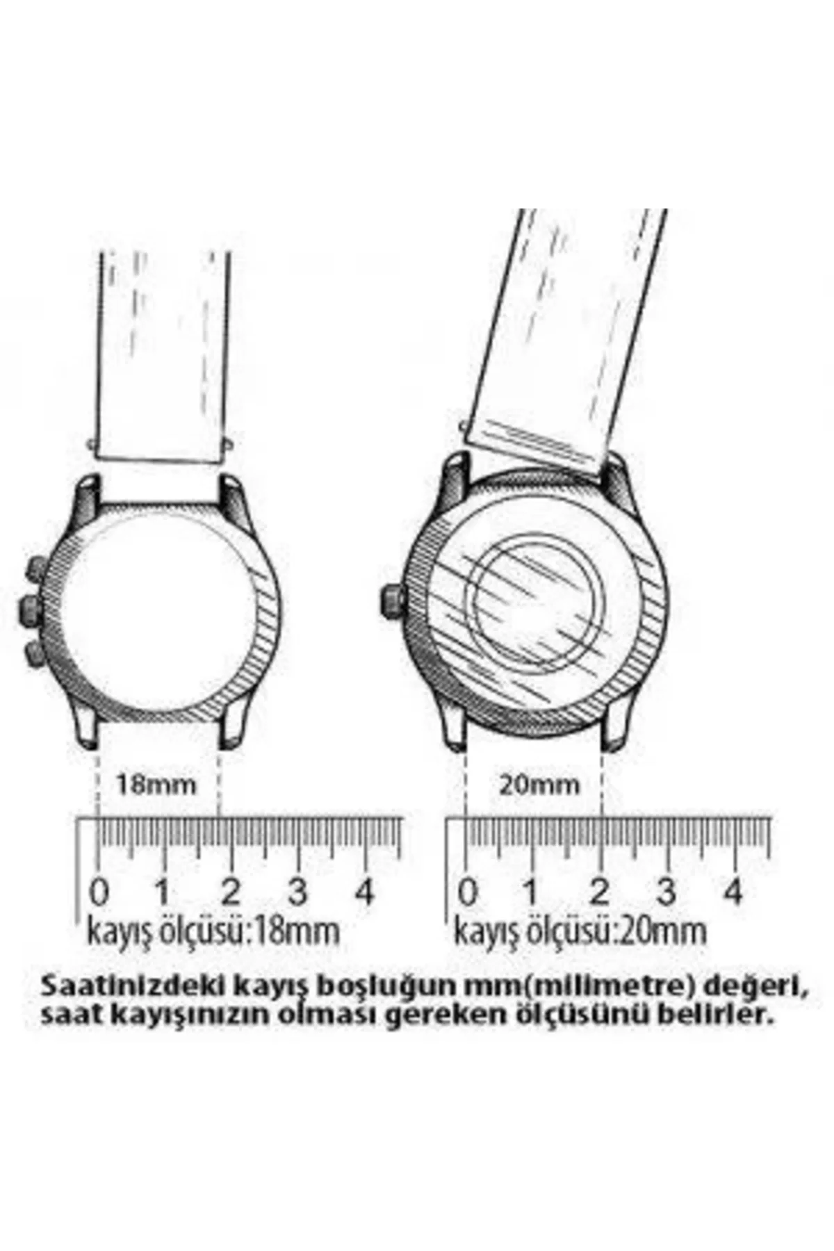 18 mm silikon Baskılı Desenli Saat Kordonu Kayışı siyah