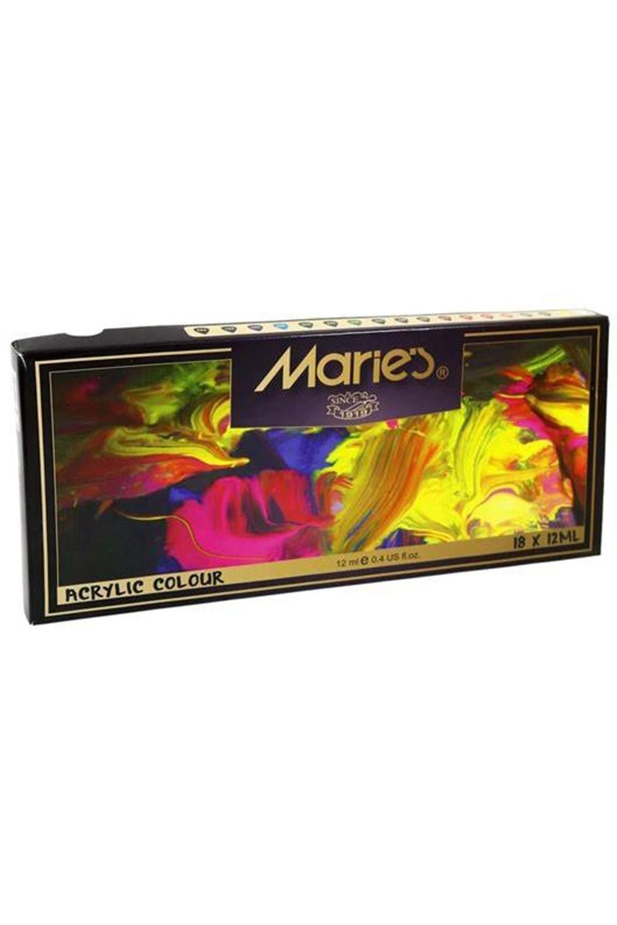 18 Renk Akrilik Boya 818B 12 Ml Mrmar0016