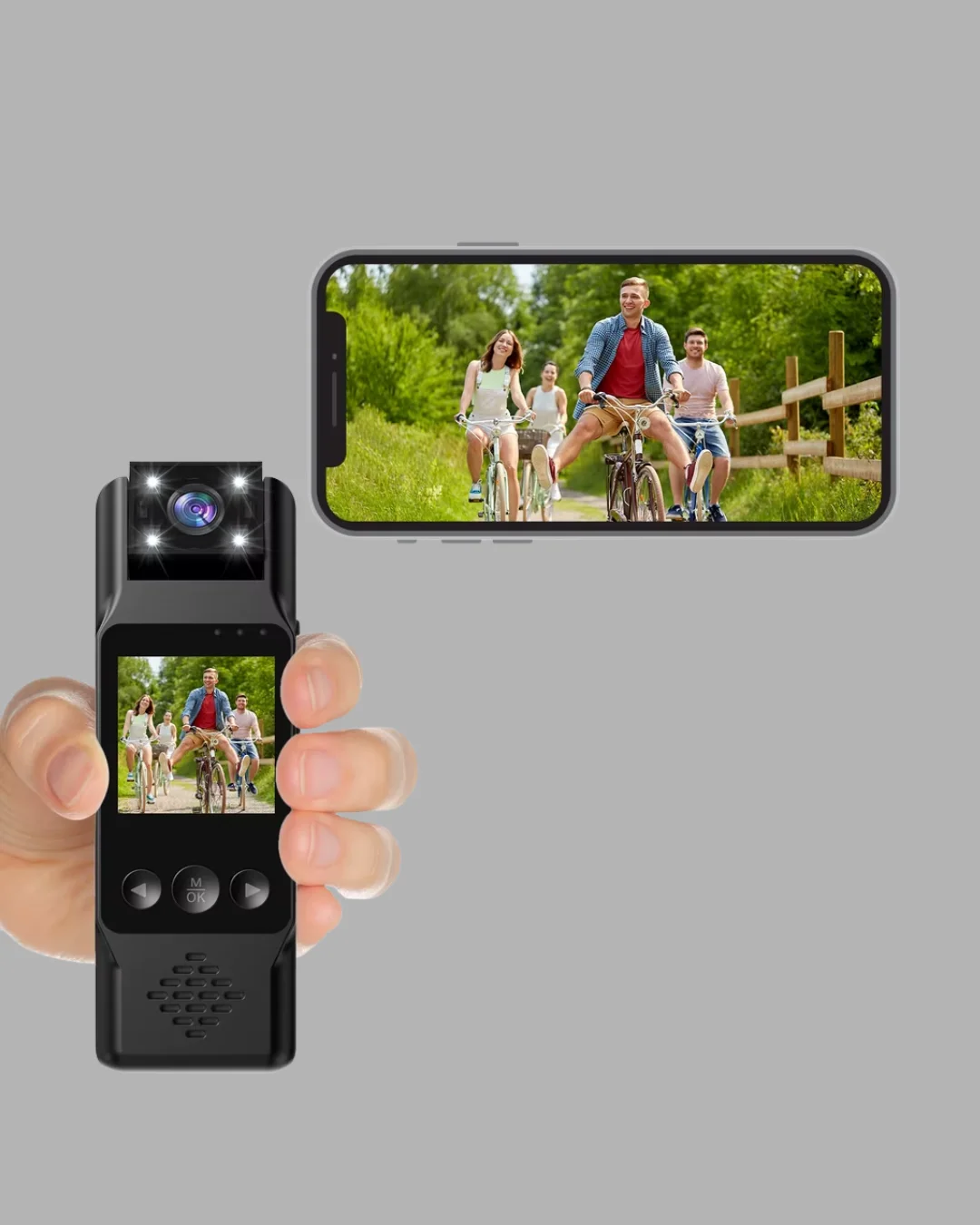 180 Derece Dönebilen Mini Kamera Full HD TFT Ekran Hareket Sensörlü (Kopya)