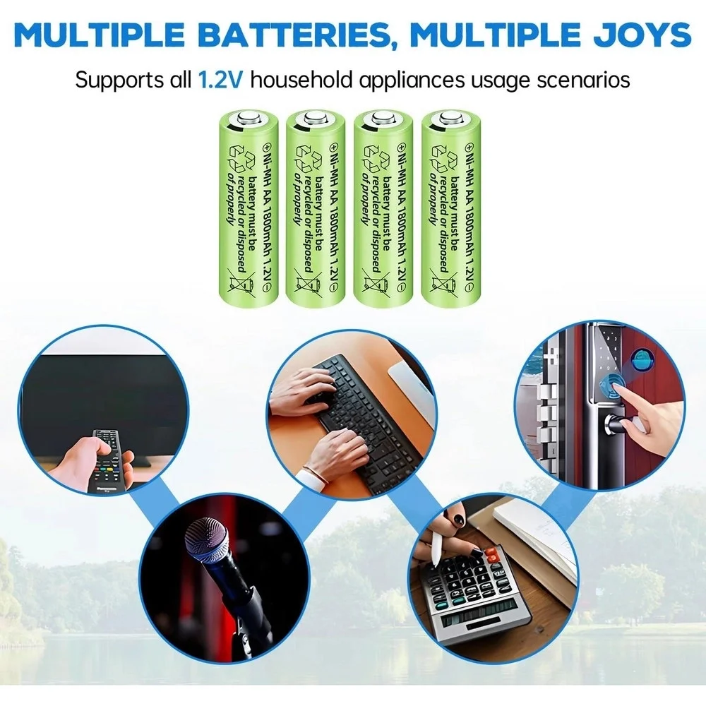 1800 Mah 1.2v Aa Ni-mh Şarj Edilebilir Pil 12 Adet Fiyatı, Yorumları ve Özellikleri