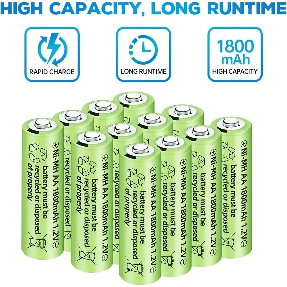 1800 Mah 1.2v Aa Ni-mh Şarj Edilebilir Pil 12 Adet Fiyatı, Yorumları ve Özellikleri