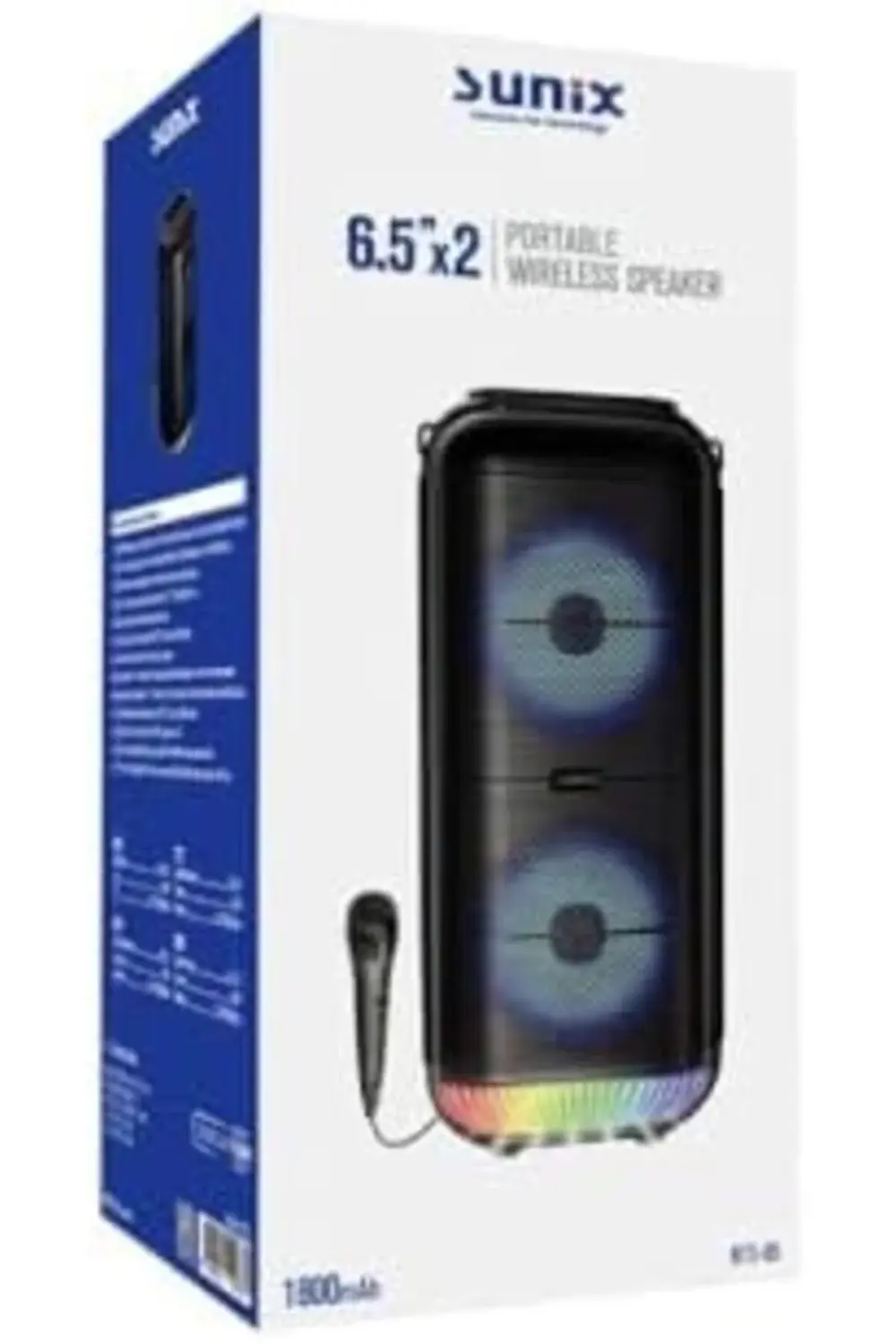 1800 Mah 6,5"x2 Mikrofonlu Led Işıklı Hoparlör BTS-95 978262