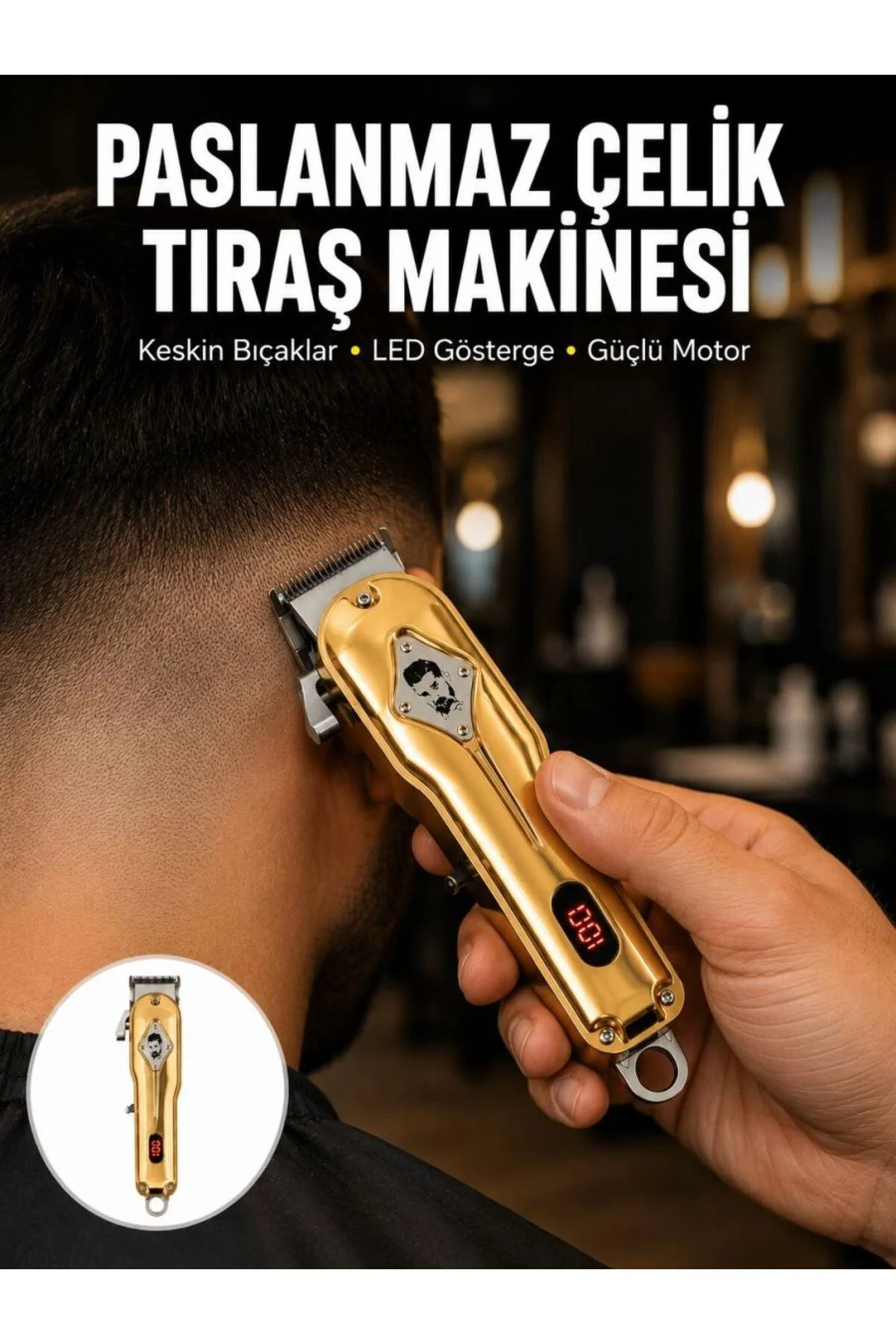 1800 Mah Bataryalı Uzun Kullanım Süreli Şarjlı Tıraş Makinesi Yen