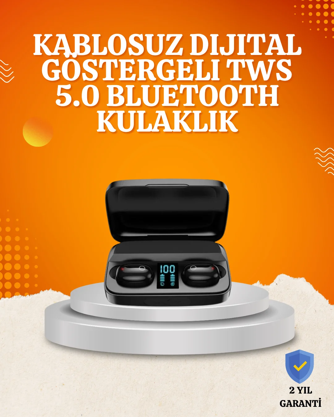 1800 mAh Güçlü Şarj Kutusu ile Bluetooth Kulaklık Seti 1800 mAh Güçlü Şarj Kutusu ile Bluetooth Kulaklık Seti