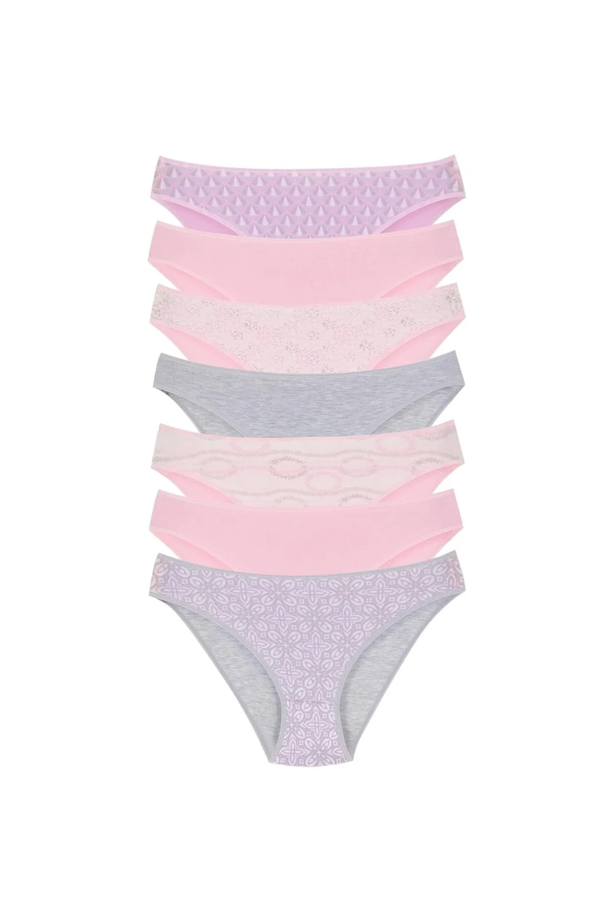 18001-3 Kadın 7'li Pinks Bikini Külot Paketi