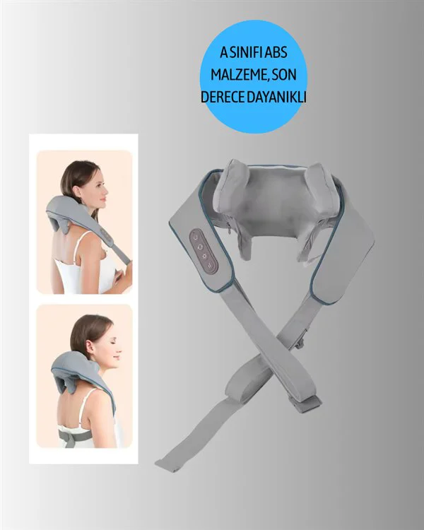 1800mAh Sıcak Masaj Aleti - Kablosuz Boyun ve Omuz Ağrı Kesici Ergonomik Tasarım