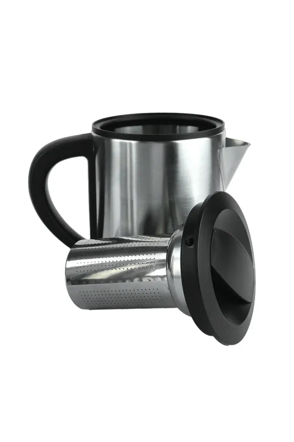 1800W Çelik Hazneli Çaycı – 1.8L Su Isıtıcı + 0.8L Demlik, Süzgeç