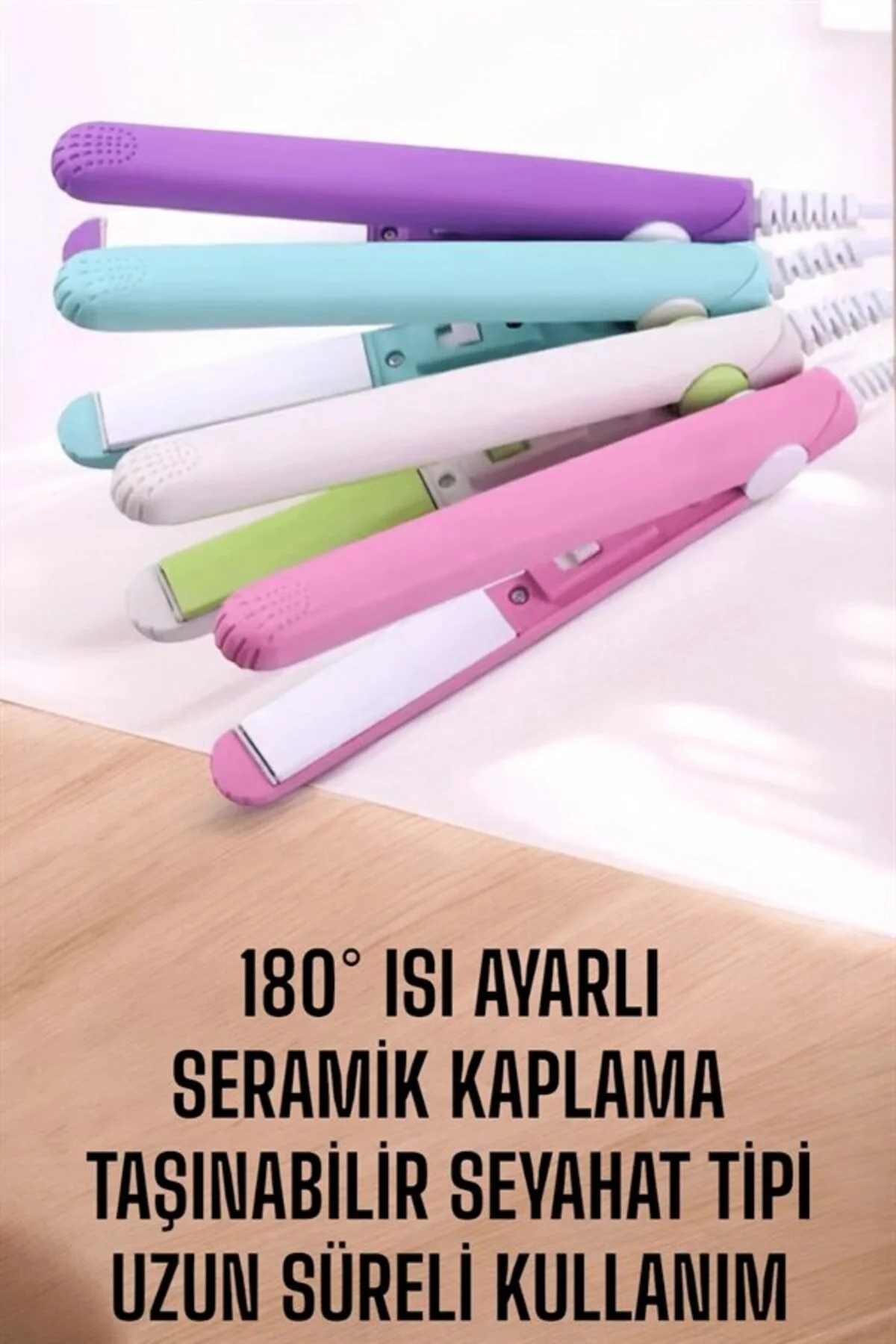 180°c Isı Ve Uzun Süre Kalıcı Düzlük Sağlayan Mini Saç Düzleştiri