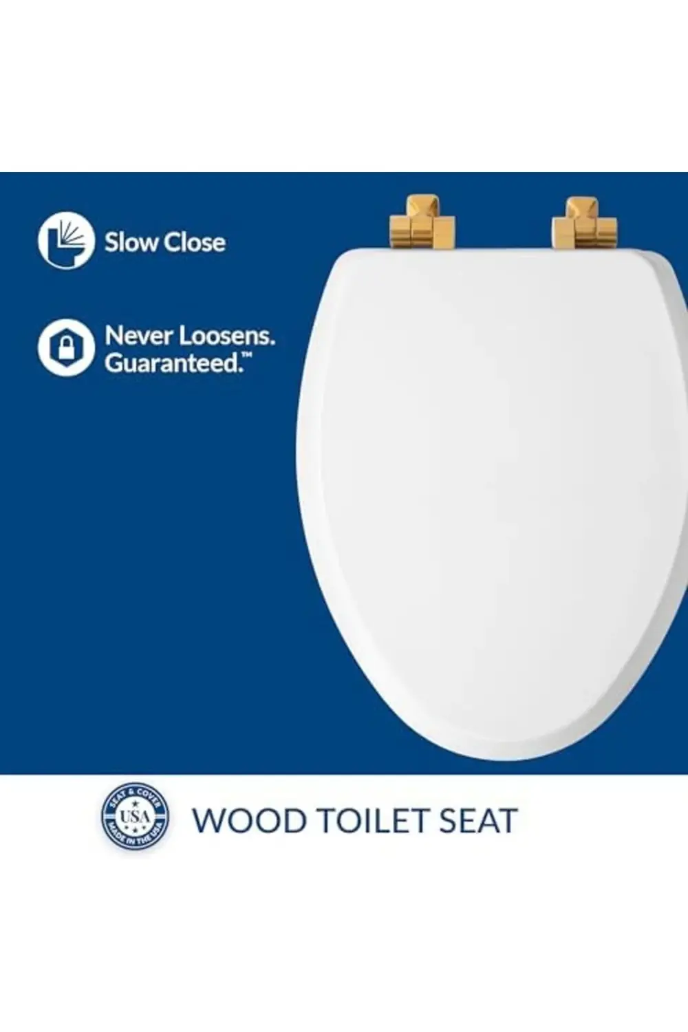 1826BGSL 000 Benton Fırçalanmış Altın Menteşeli Klozet Kapağı Yav