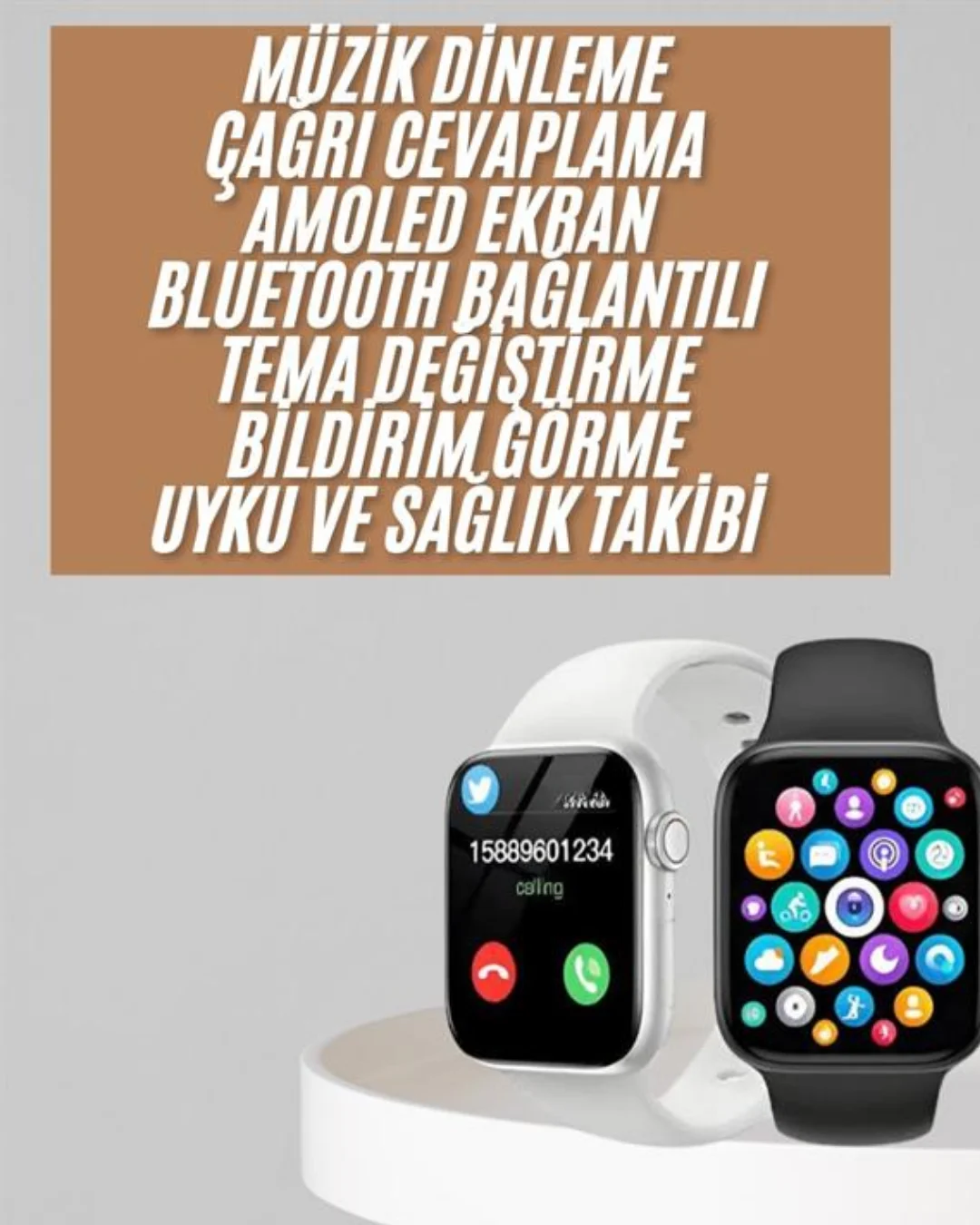 1.83 İnç Akıllı Saat Android ve İOS Uyumlu Çağrı Cevaplayabilen Adımsayar GPS Takibi 1.83 İnç Akıllı Saat Android ve İOS Uyumlu Çağrı Cevaplayabilen Adımsayar GPS Takibi