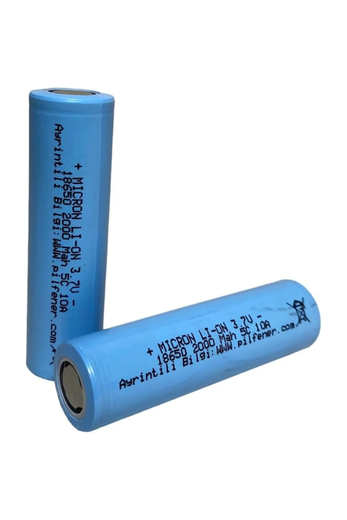 18650 3.7V (Volt) 2000 MaH(Amper) 5C Lityum Şarj edilebilir 10 Ad