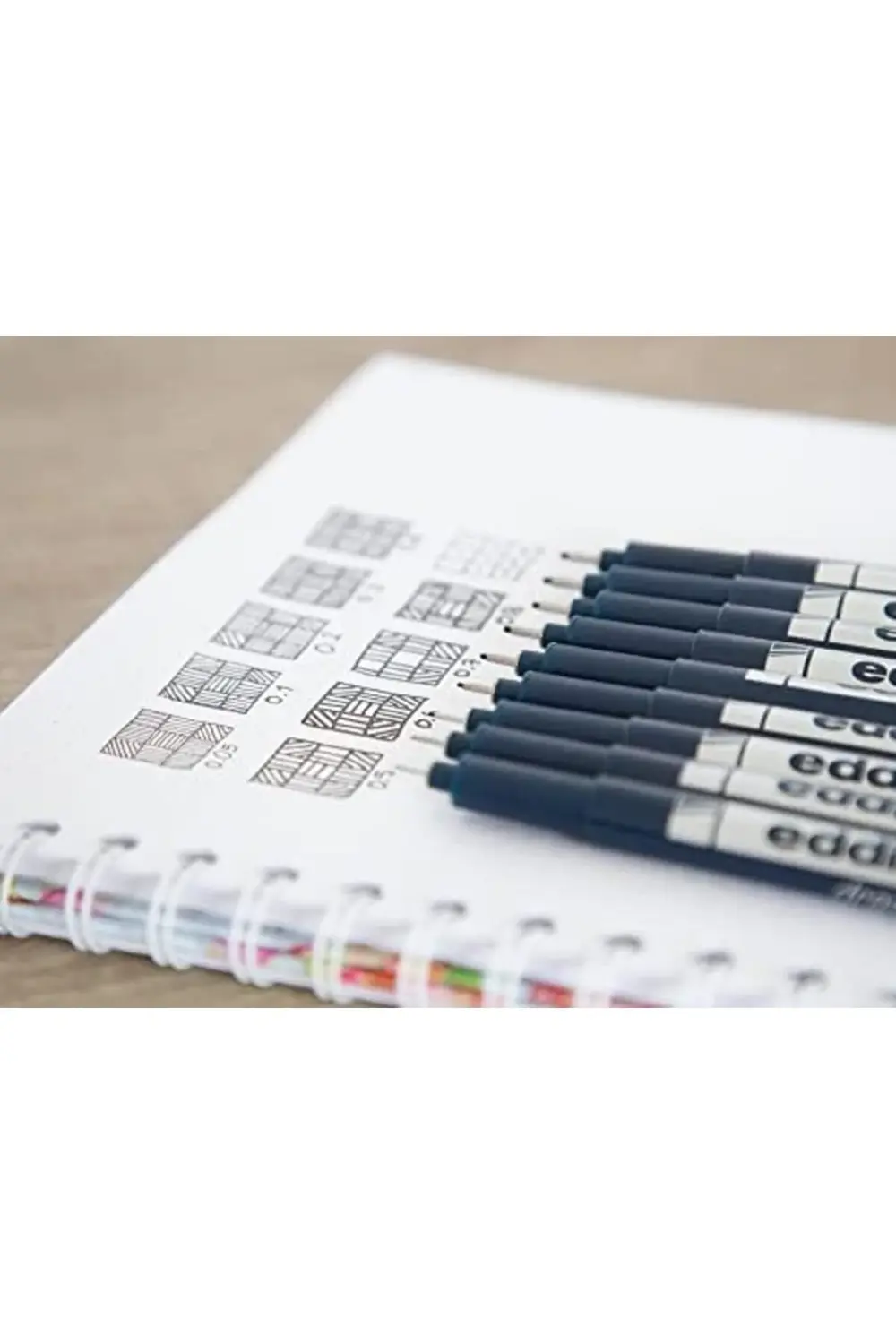 1880 teknik çizim kalemi - siyah - 10 kalem - 0,3 mm çizgi genişl