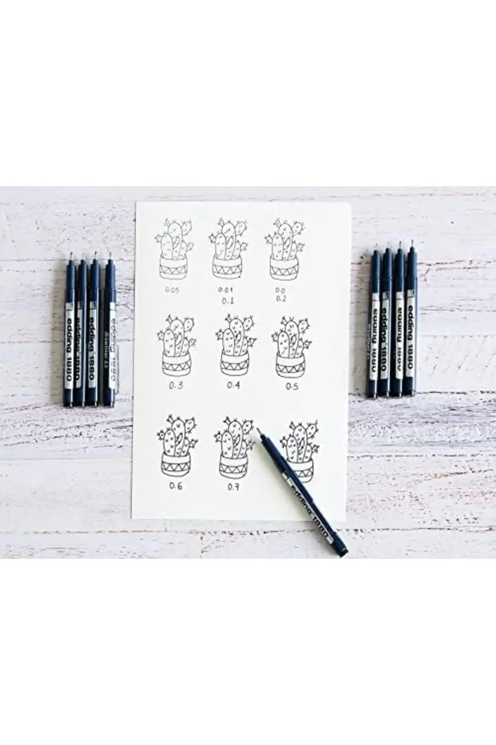 1880 teknik çizim kalemi - siyah - 10 kalem - 0,3 mm çizgi genişl