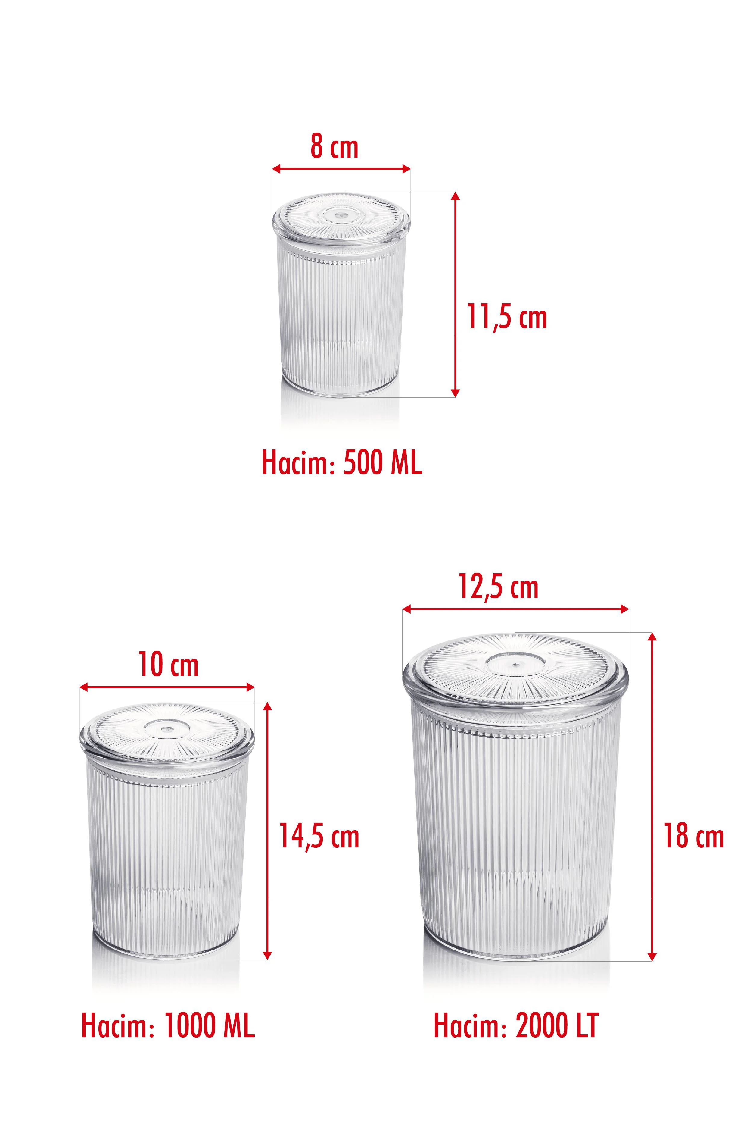 18'li Barok Yuvarlak 3 Boy Kavanoz Seti & Saklama Kabı & Erzak Kabı (6*2000 ML, 6*1000 ML ,6*500 ML) 18'li Barok Yuvarlak 3 Boy Kavanoz Seti & Saklama Kabı & Erzak Kabı (6*2000 ML, 6*1000 ML ,6*500 ML)