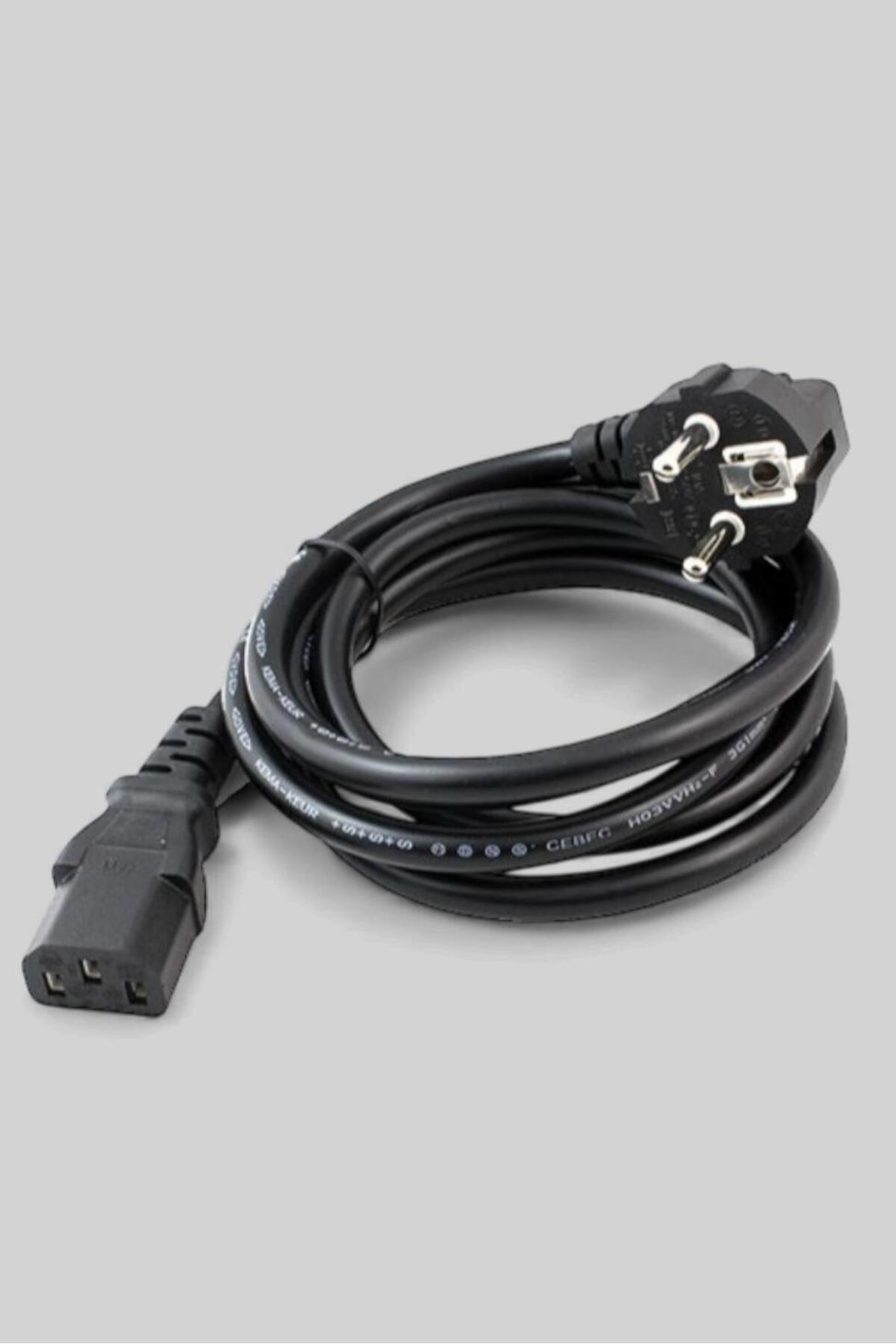 1.8m C7 Lüks Power Kablosu – 3x1 mm Bilgisayar Güç Kablosu