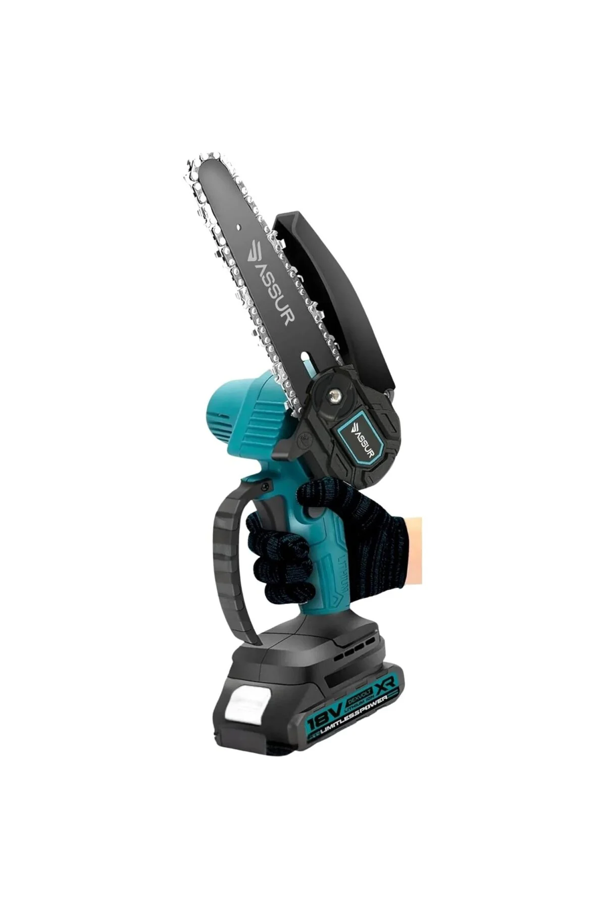 18V Akülü Ağaç Budama Testere, Çift Akü, 15 cm , Metal Dişli Şanz