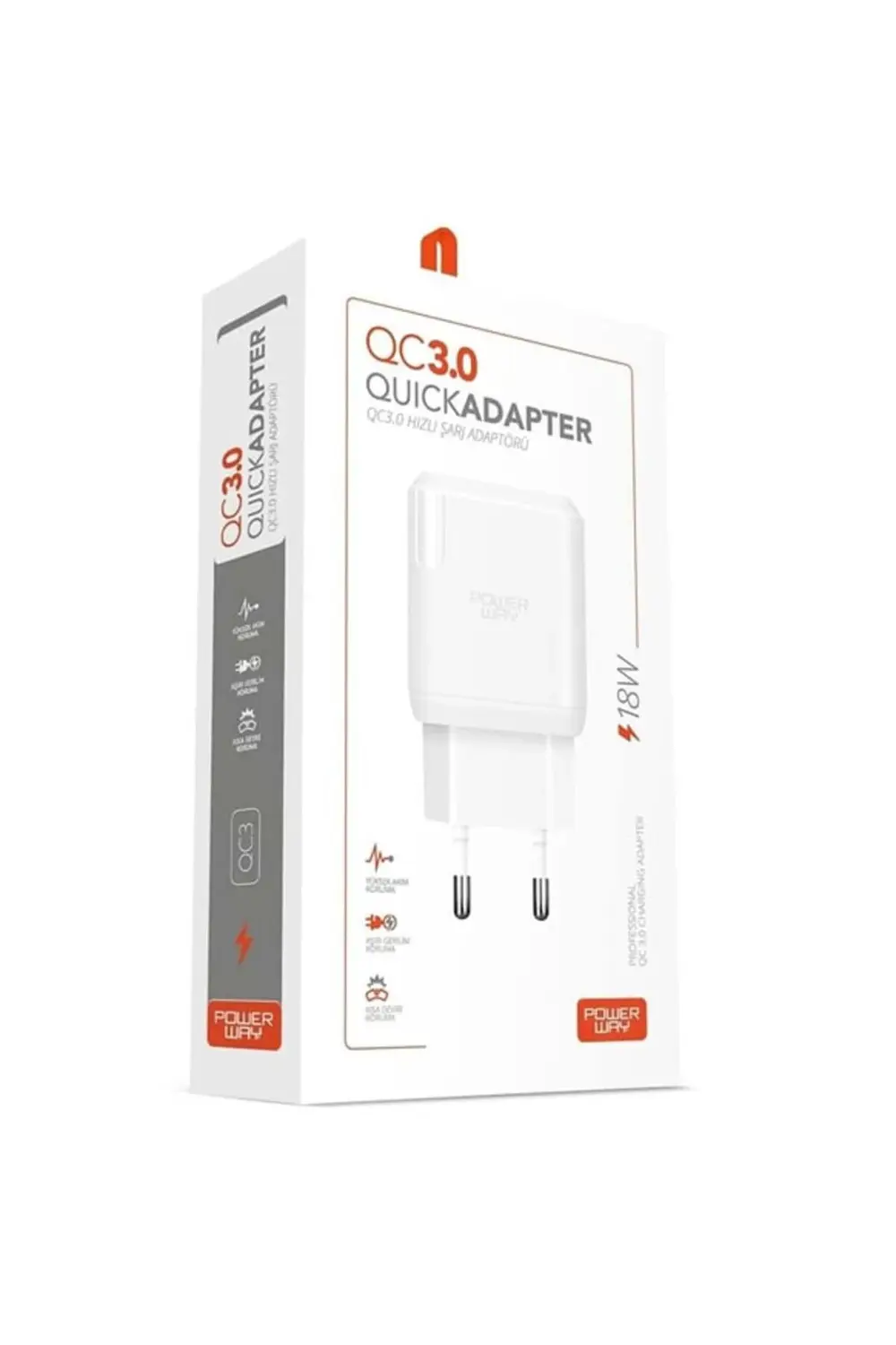 18W QC3.0 Tecno Spark 10 5G İle İle Uyumlu Hızlı Şarj Adaptörü QC