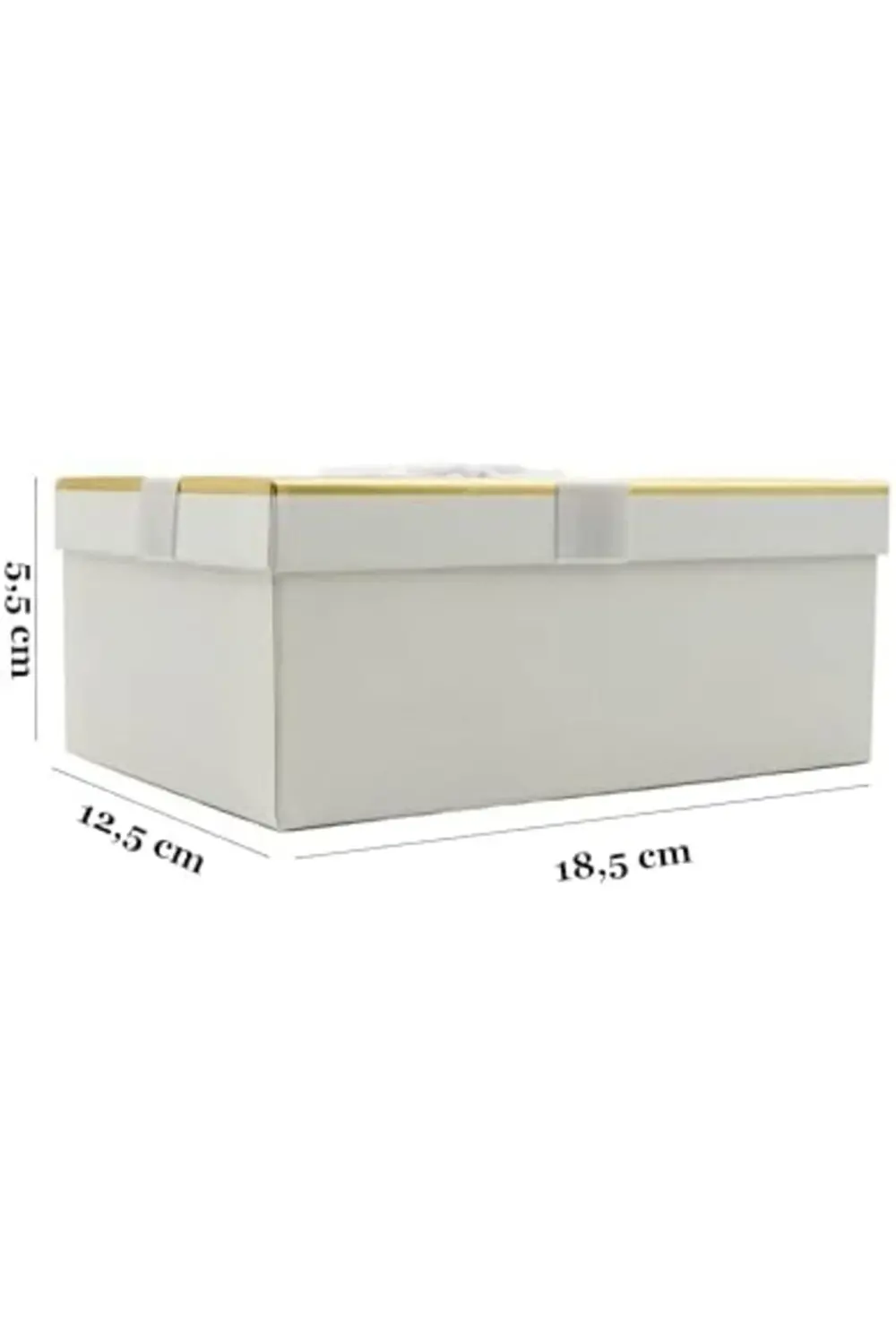 18x12 Beyaz Renk Şık Premium Hediye Kutusu – M3 1174074