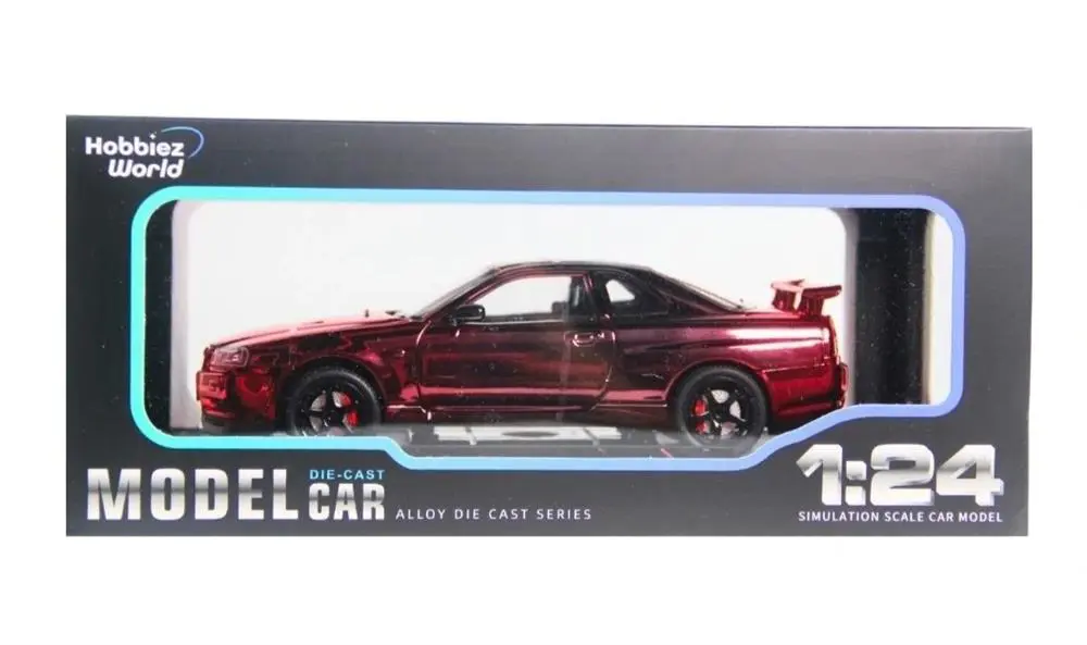 1901-300 HOBBİEZ WORLD 1/24 R34 SHİNNY COLORS-EKN
