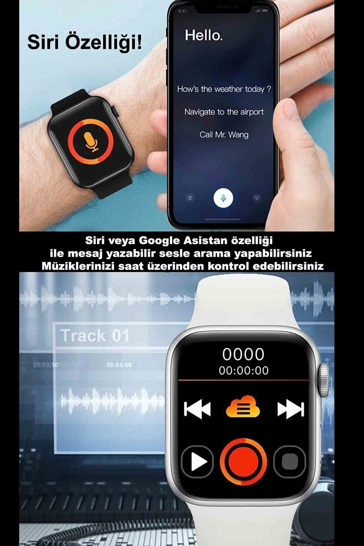 1.91 İnç Ekranlı Siyah Akıllı Saat, GPS ve Sağlık Takibi Özellikleri ile Giyilebilir Teknoloji