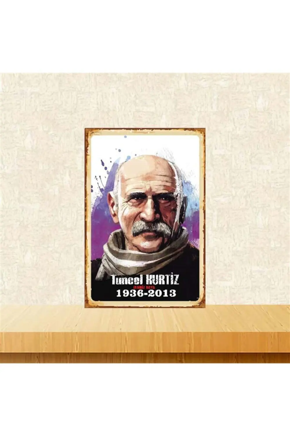 1936-2013 Tuncel Kurtiz 20-30 Cm Retro Ahşap Poster