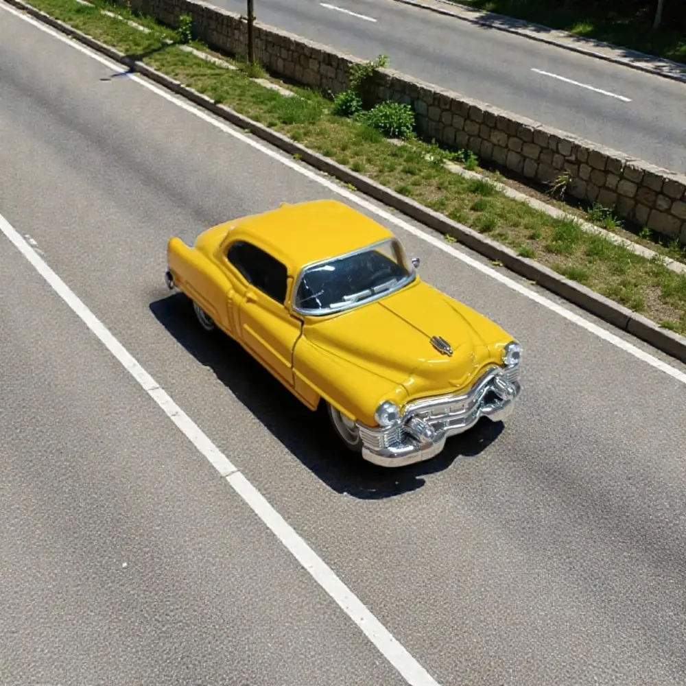1953 Cadillac Serıes 62 Coupe Diecast Sarı Çek Bırak Model Araba