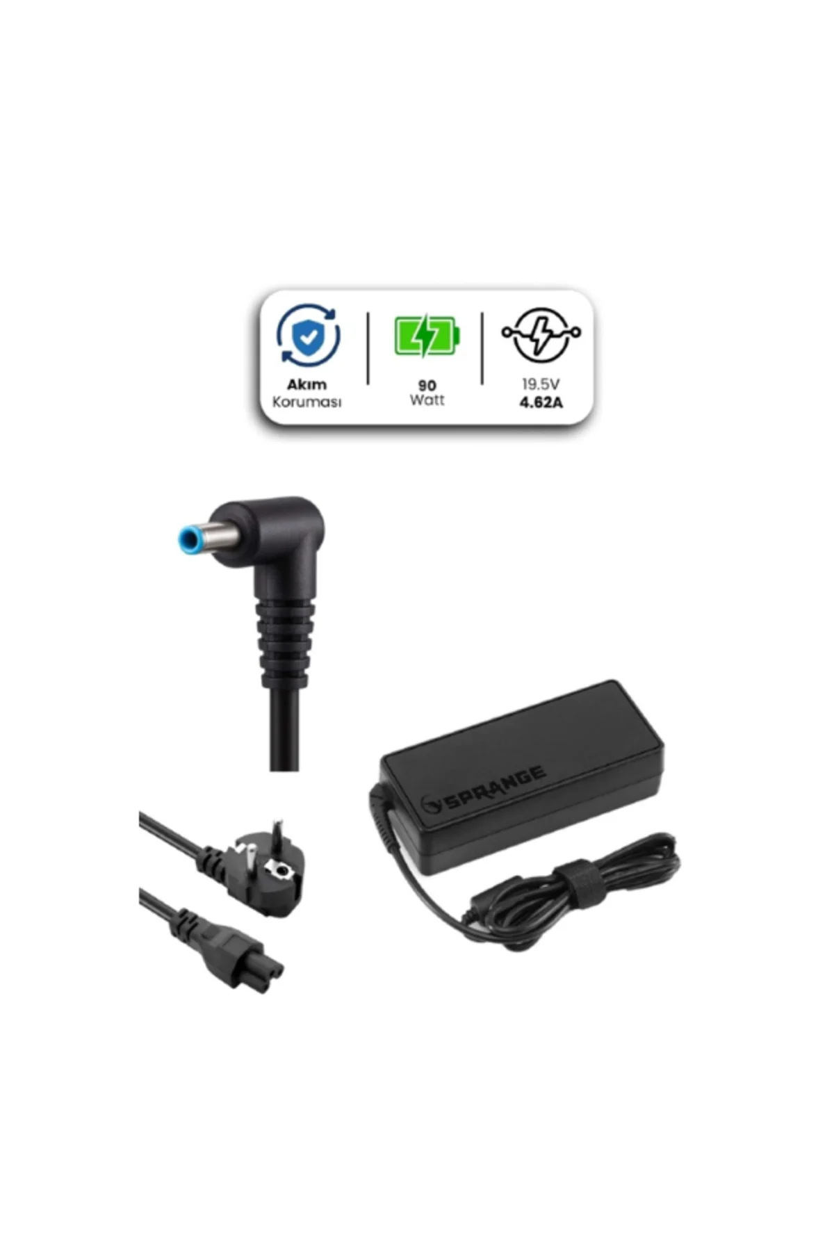 19.5V 4.62A 4.5 * 3.0mm 90W HP İçin Laptop Adaptör