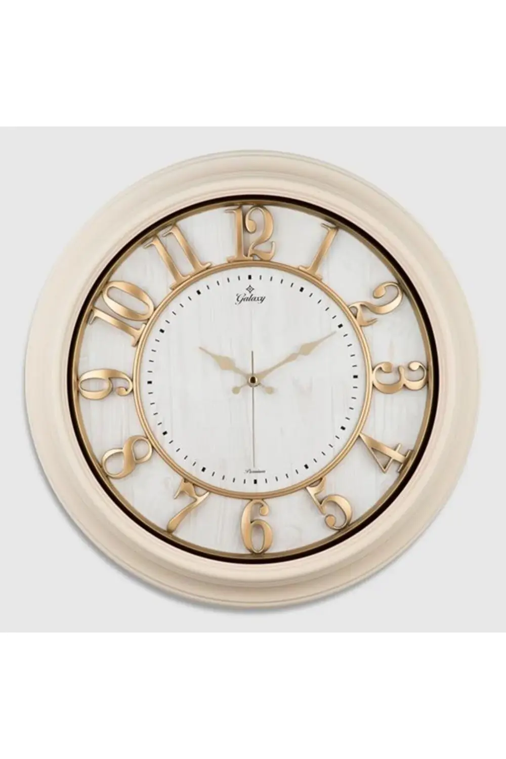 1963-CA DUVAR SAATİ BEYAZ ÇERÇEVE 46CM KABARTMA RAKAMLI SELEFON K