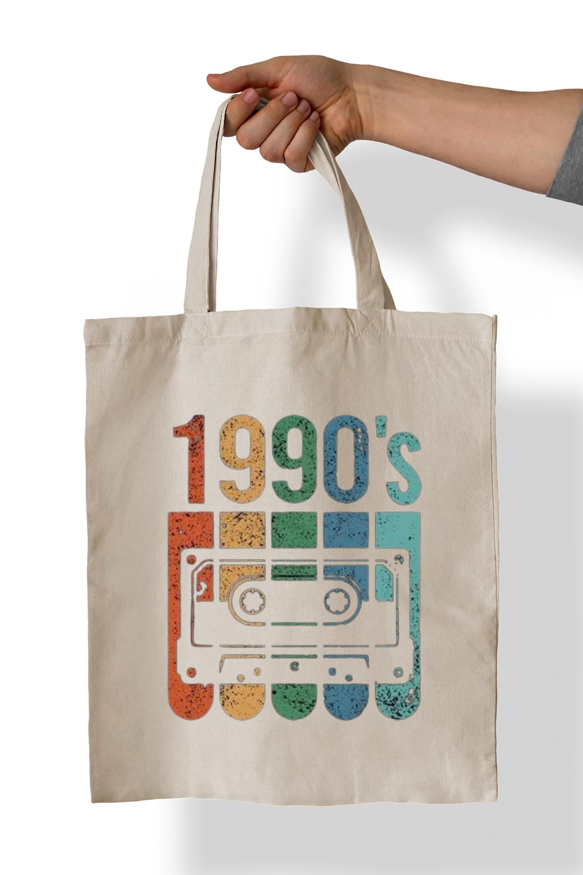 Remonz 1990 Baskili %100 Pamuk 35X38 Cm Bez Çanta