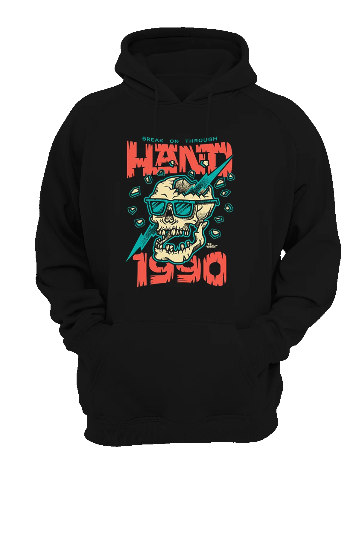 1990 İskelet Baskılı, 3 iplik. Şardonlu, İçi Polar, Kalın, (600 gr.) Sweatshirt