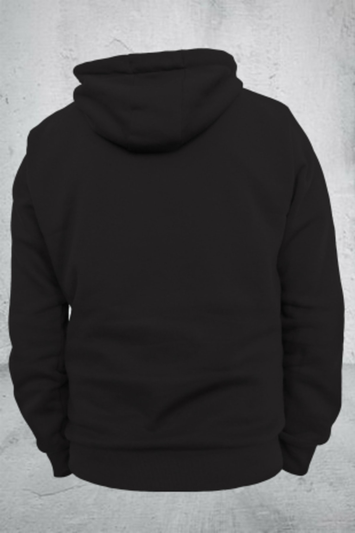 Remonz 1990'S Baskılı 3 İplik Şardonlu Kalın 600 Gr İçi Polar Siyah Unis