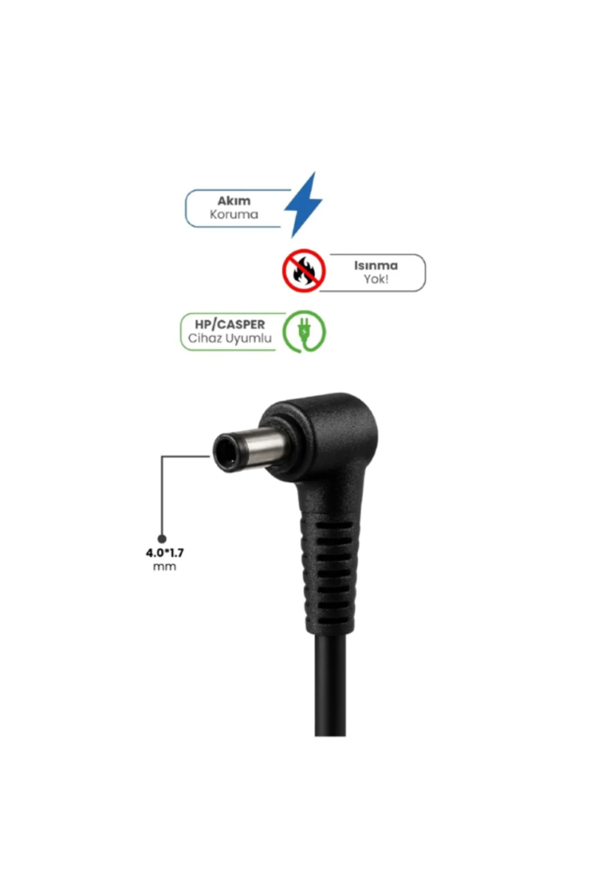 19V 4.74A 4.0 * 1.7mm 90W HP / CASPER İçin Laptop Adaptör