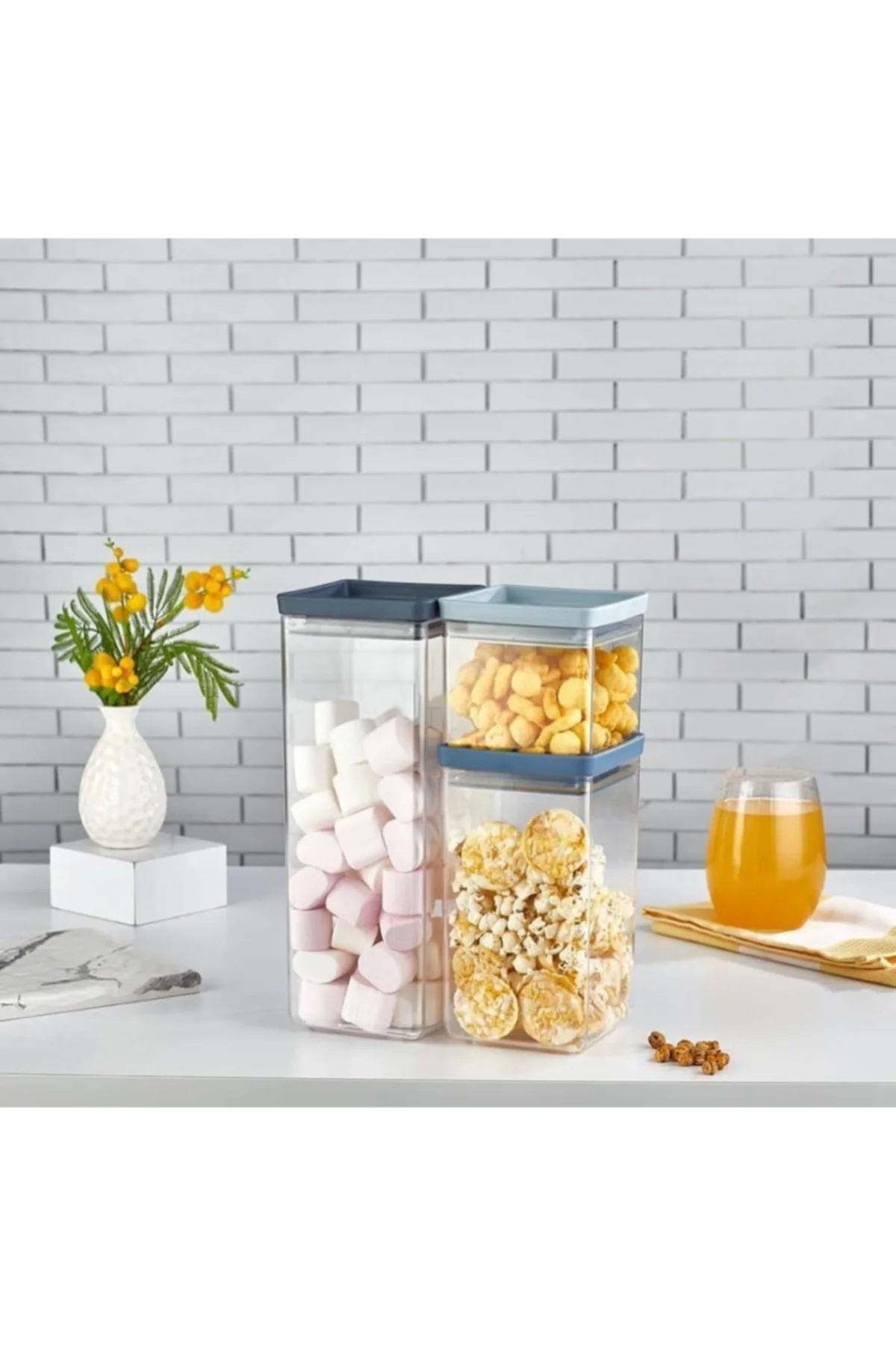 **(1adet)** Organizers Platın Serisi Saklama Kabı 3lü Set| New Ye