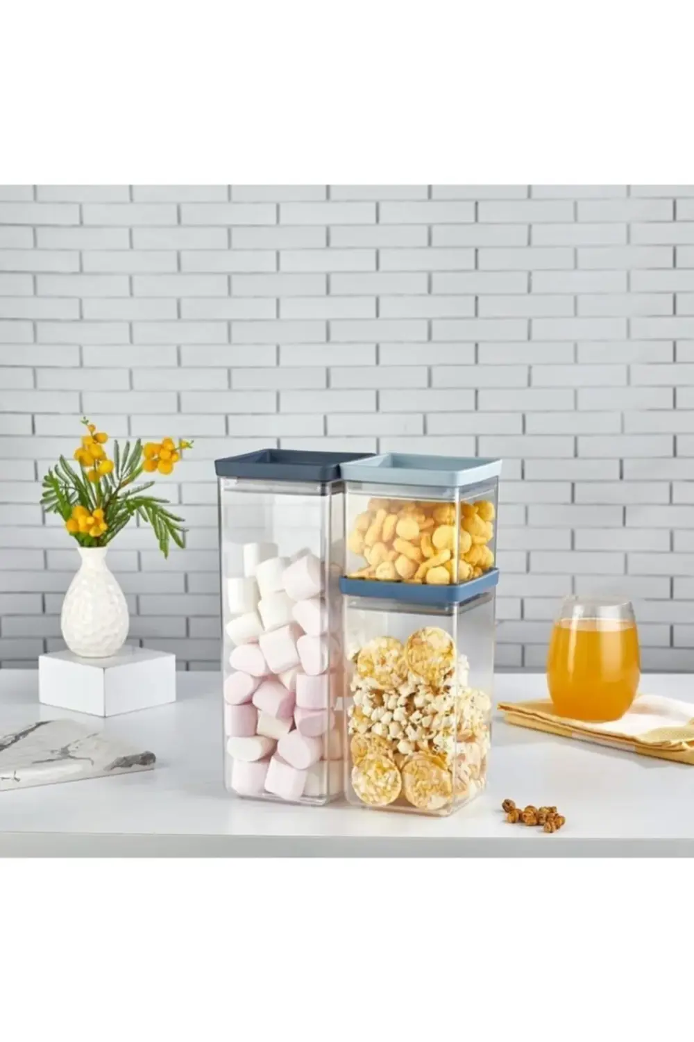 **(1adet)** Organizers Platın Serisi Saklama Kabı 3lü Set| New Ye