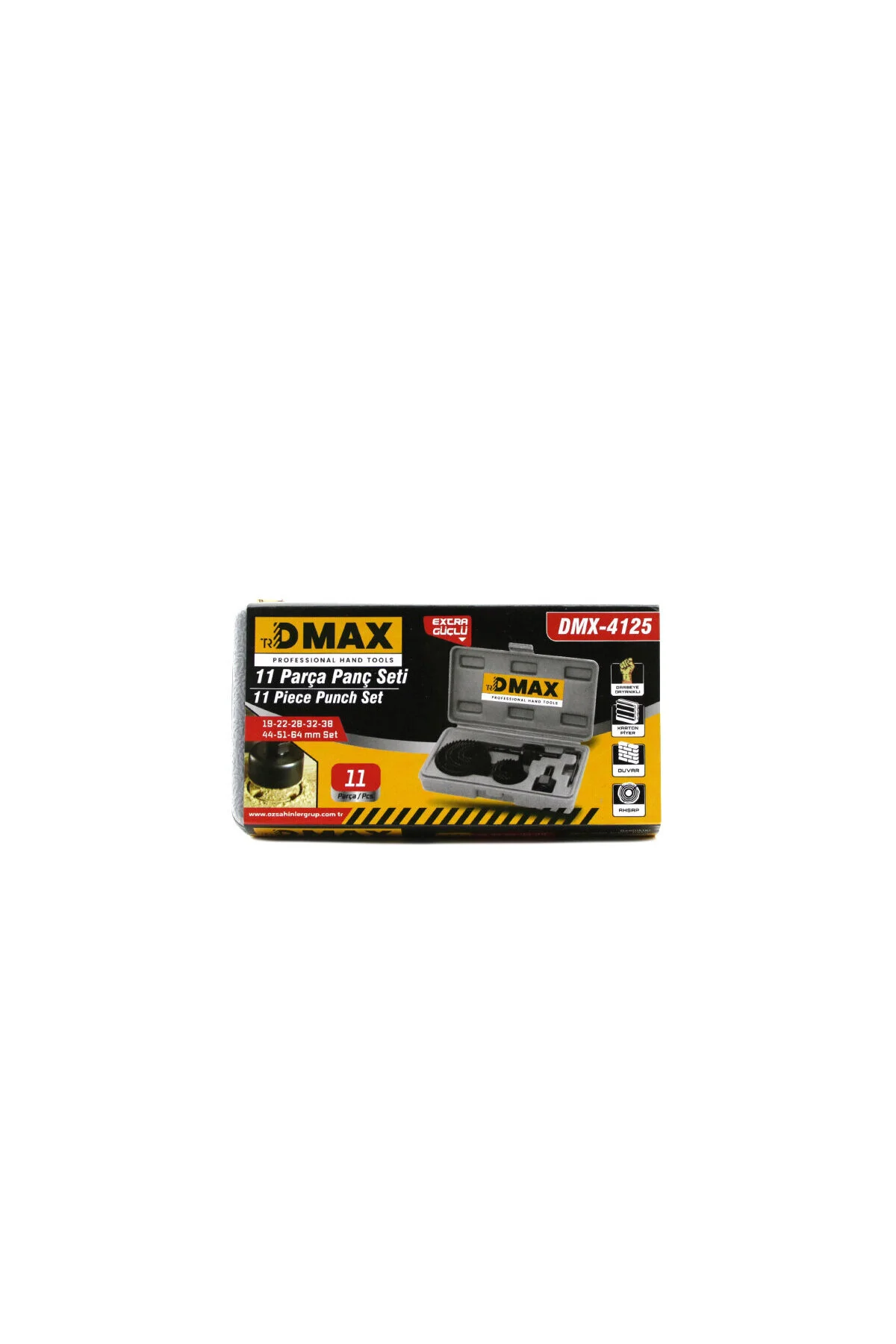 1İn1 Buat Açma Panç Seti Metal - Ahşap - Pvc - Alçıpan - Pls. 19-22-29-32-38-44-51-64Mm - Görsel 5
