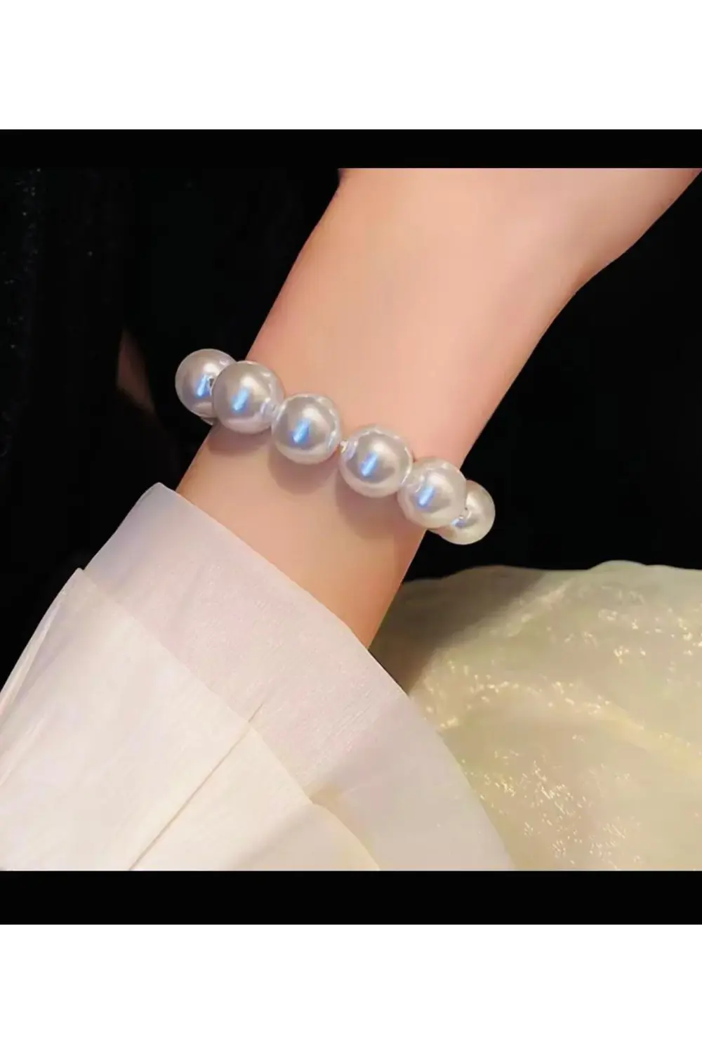 1.kalite lüx büyük incili kadın bileklik