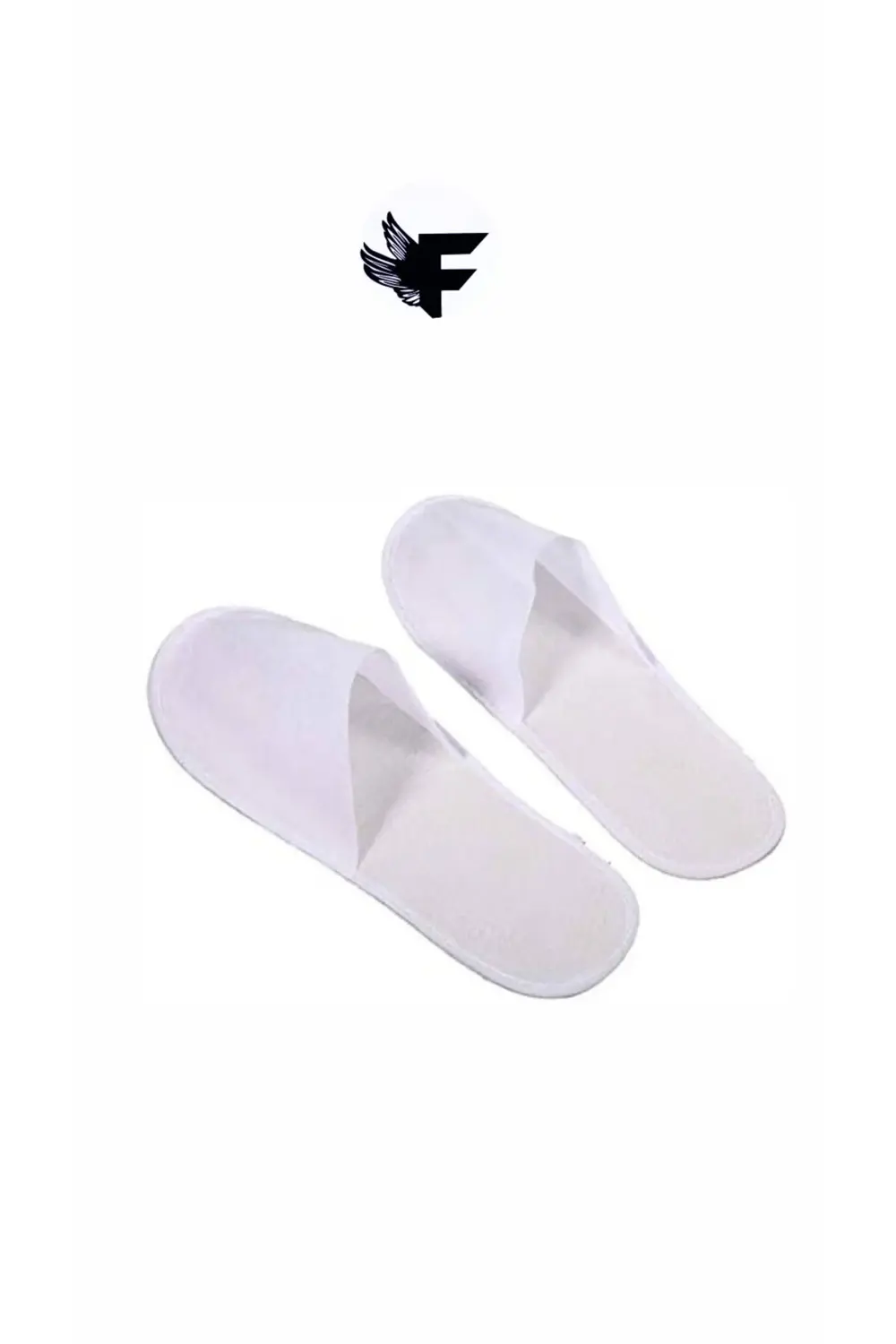 1.sınıf hijyenik ambalajlı 1 Çift Overloklu Beyaz Tela Otel Terli