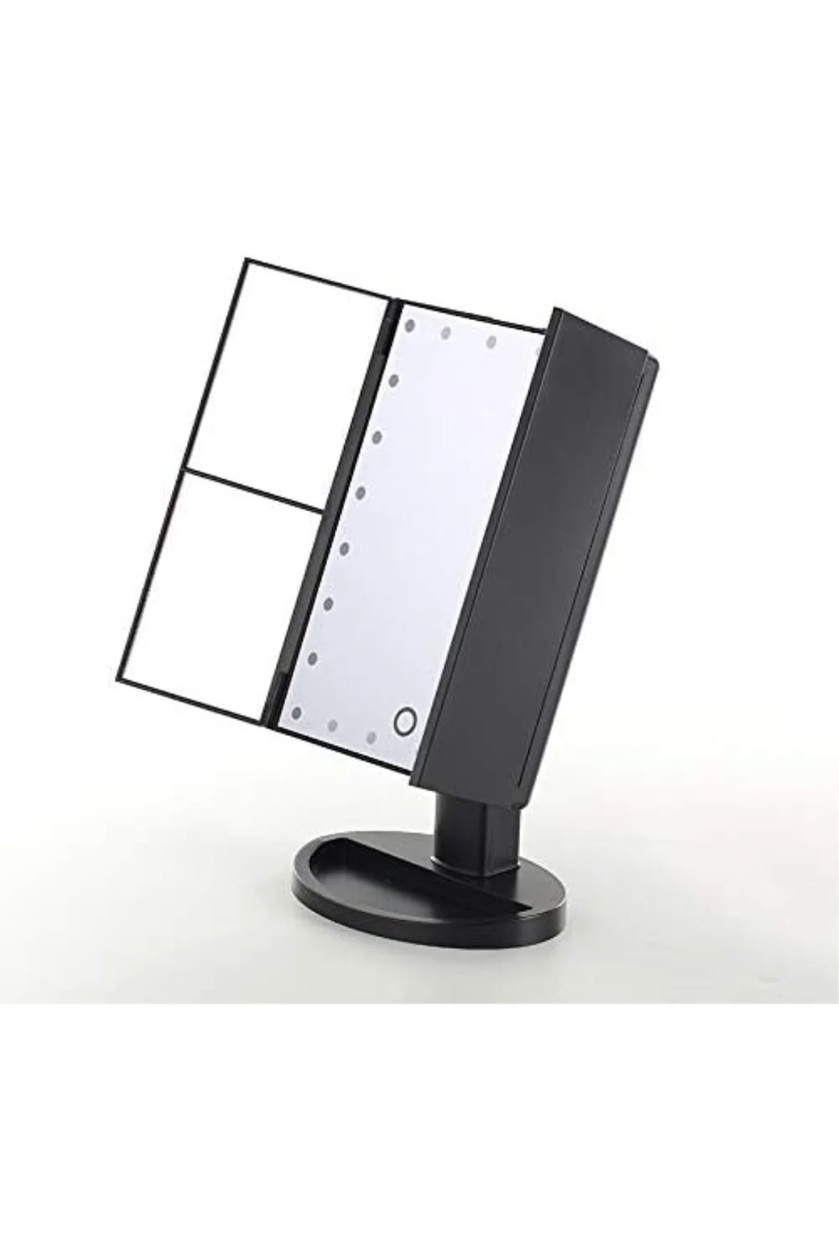 - 1X-2X-3X-10X Büyütmeli 24 LED Işıklı Makyaj Aynası, 3 Panel, Ka