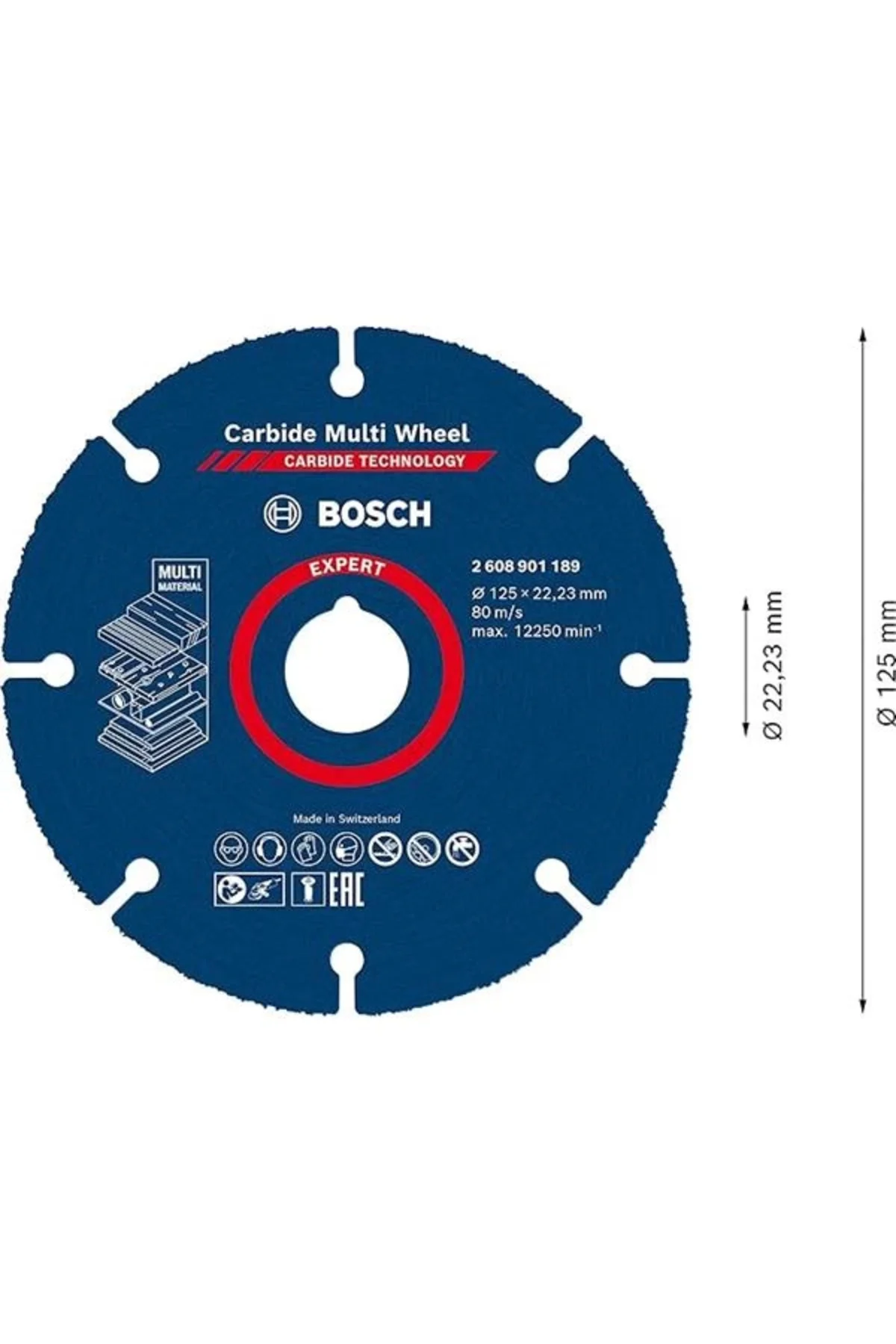 1x EXPERT Carbide Multi Wheel Kesici Diskler (Sert ahşap, Çivili 