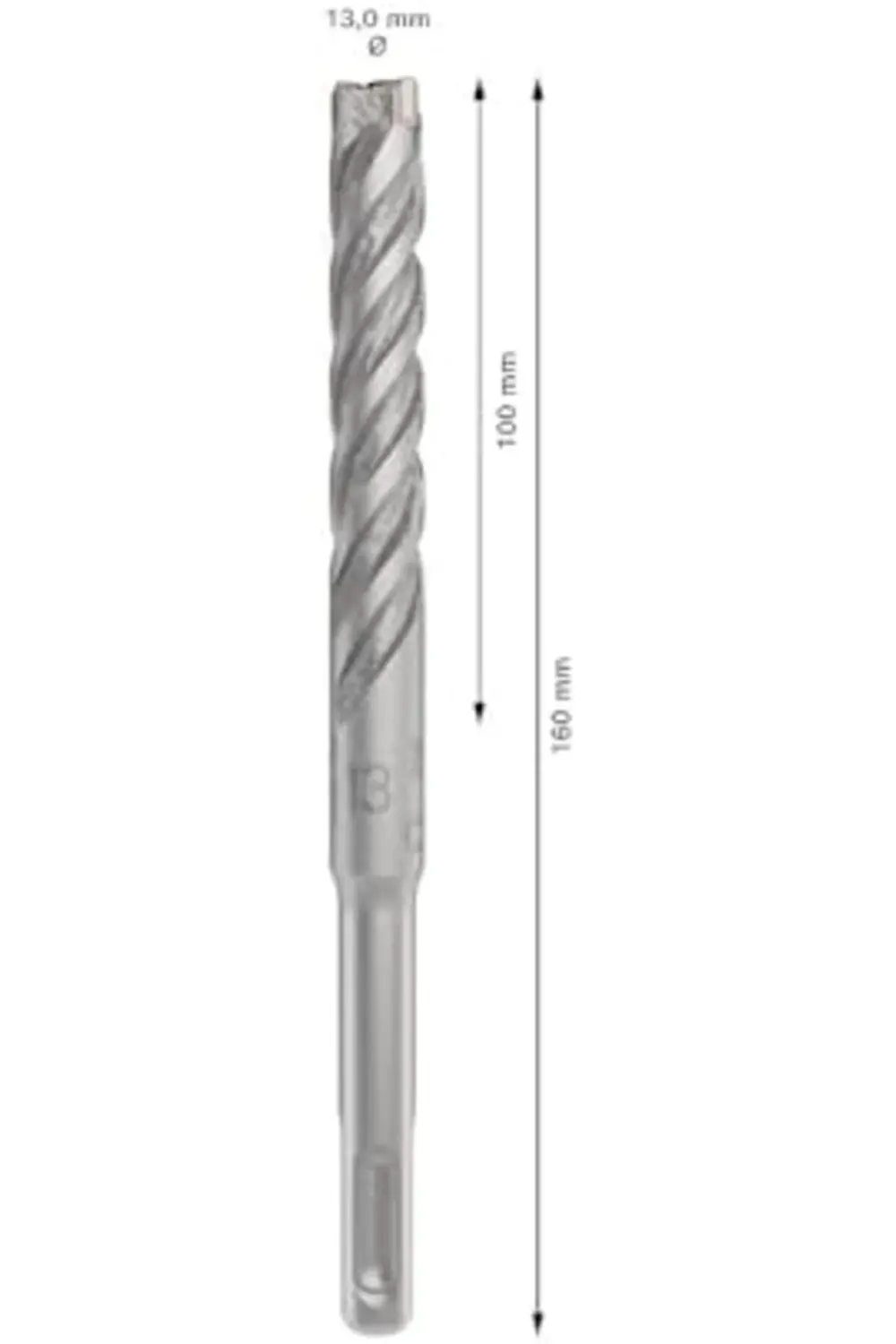 1x PRO SDS -5X Kırıcı Delici Delme Ucu (Donatılı,, Ø 13,00 mm, Pr