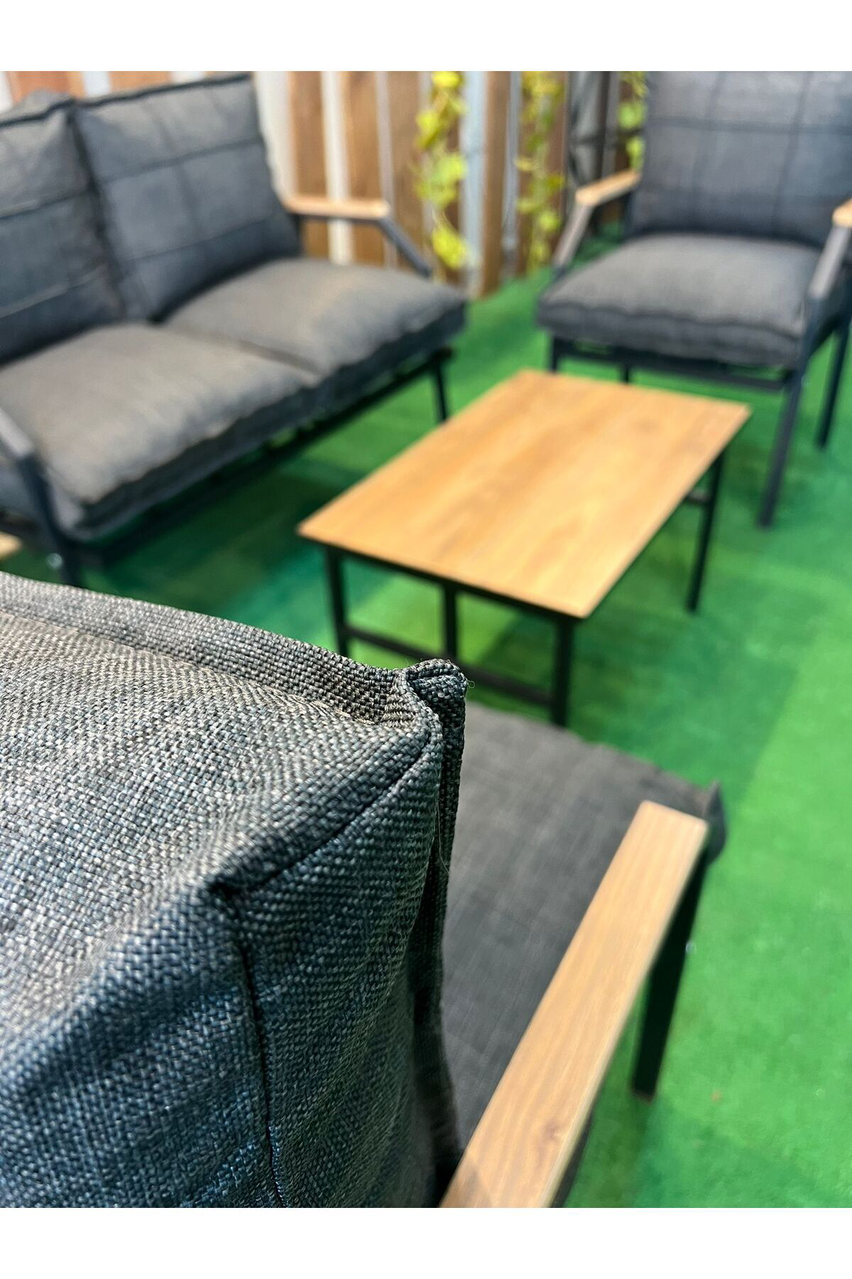 2 1 1 Sehpalı Berjer,salon Oturma Odası Takımı,metal Oturma Grubu