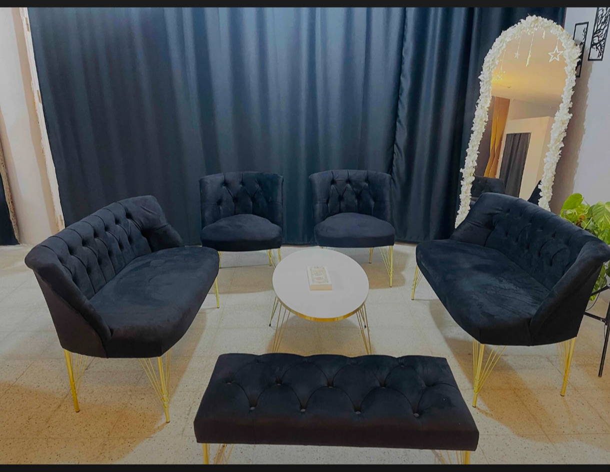 2 2 1 1 puf hediye Siyah cay seti koltuk