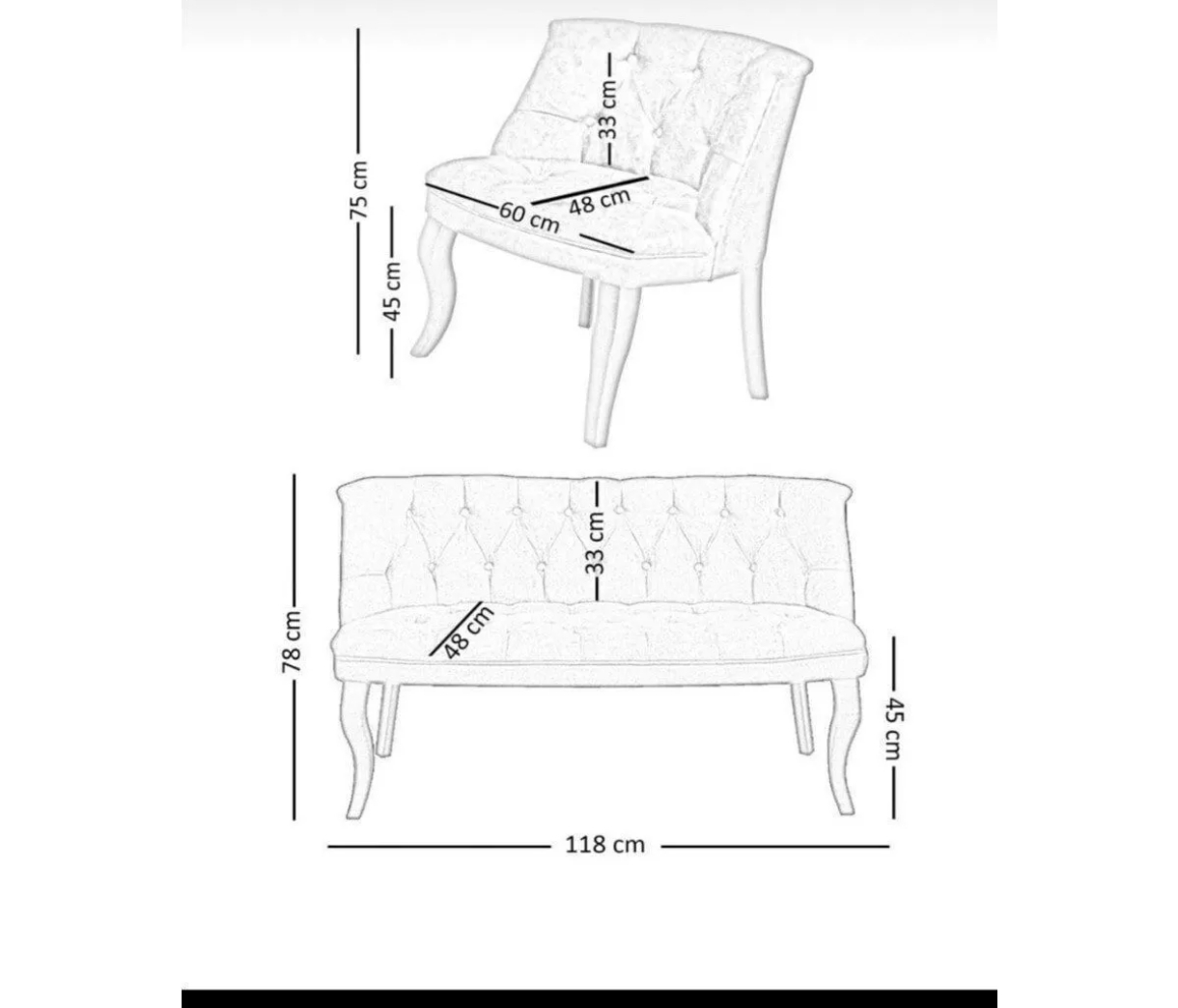 2 2 1 1 puf hediye Siyah cay seti koltuk