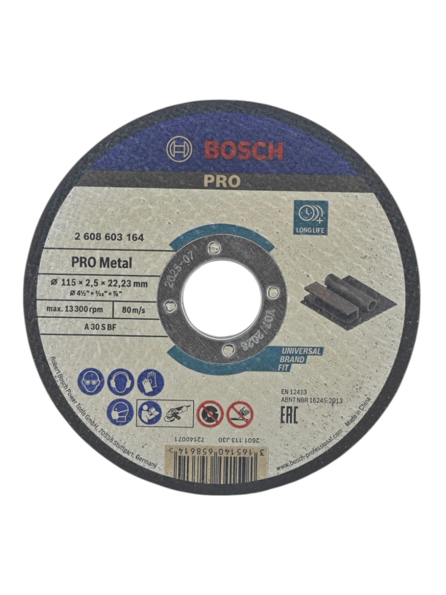 2 608 603 164   Bosch Pro Metal Kesici 2.5*115mm