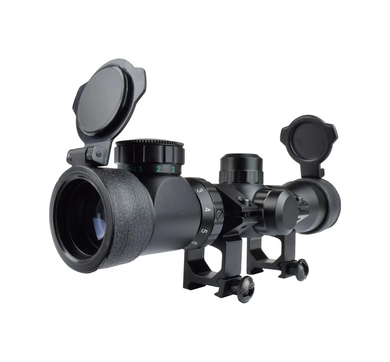 2-6x28 Zoomlu Av Tüfeği Dürbünü Hedef Çizgili Çift Işıklı Çok Renkli