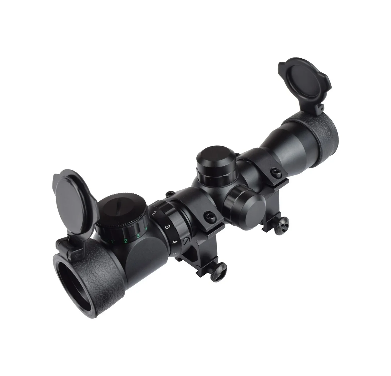 2-6x28 Zoomlu Av Tüfeği Dürbünü Hedef Çizgili Çift Işıklı Çok Renkli